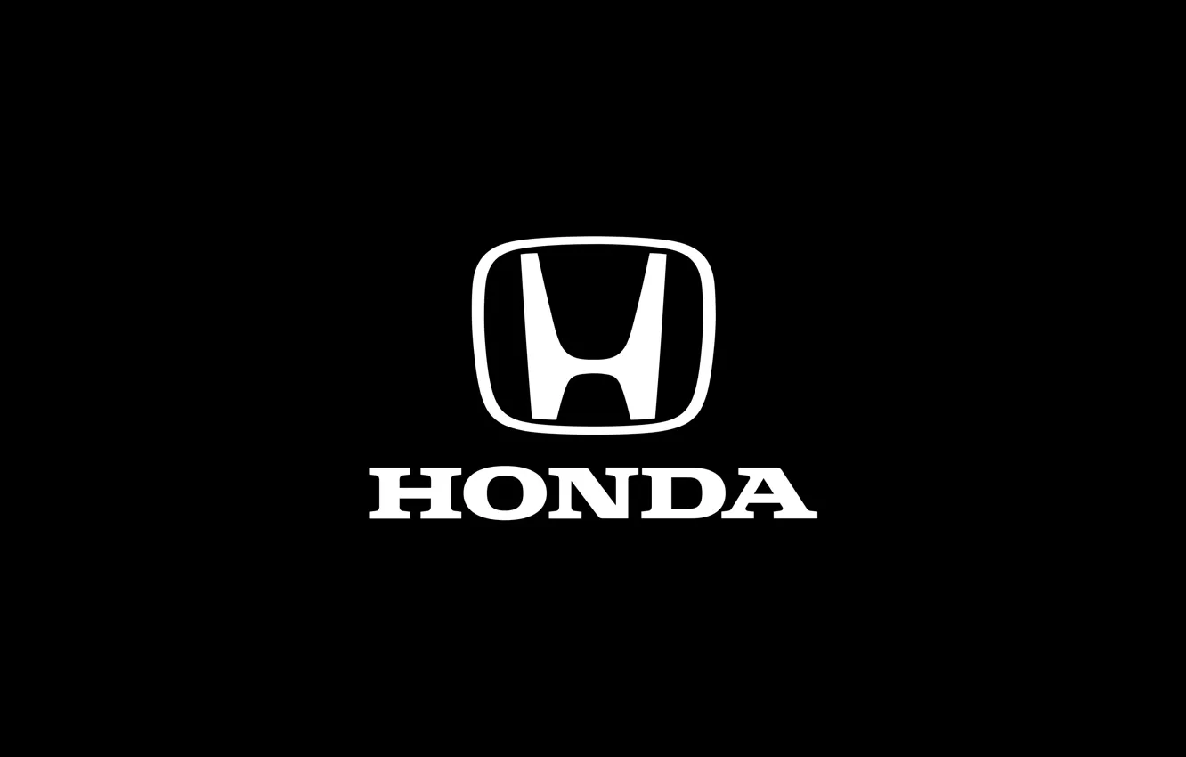 Photo wallpaper white, black, Honda, Honda, icon, label