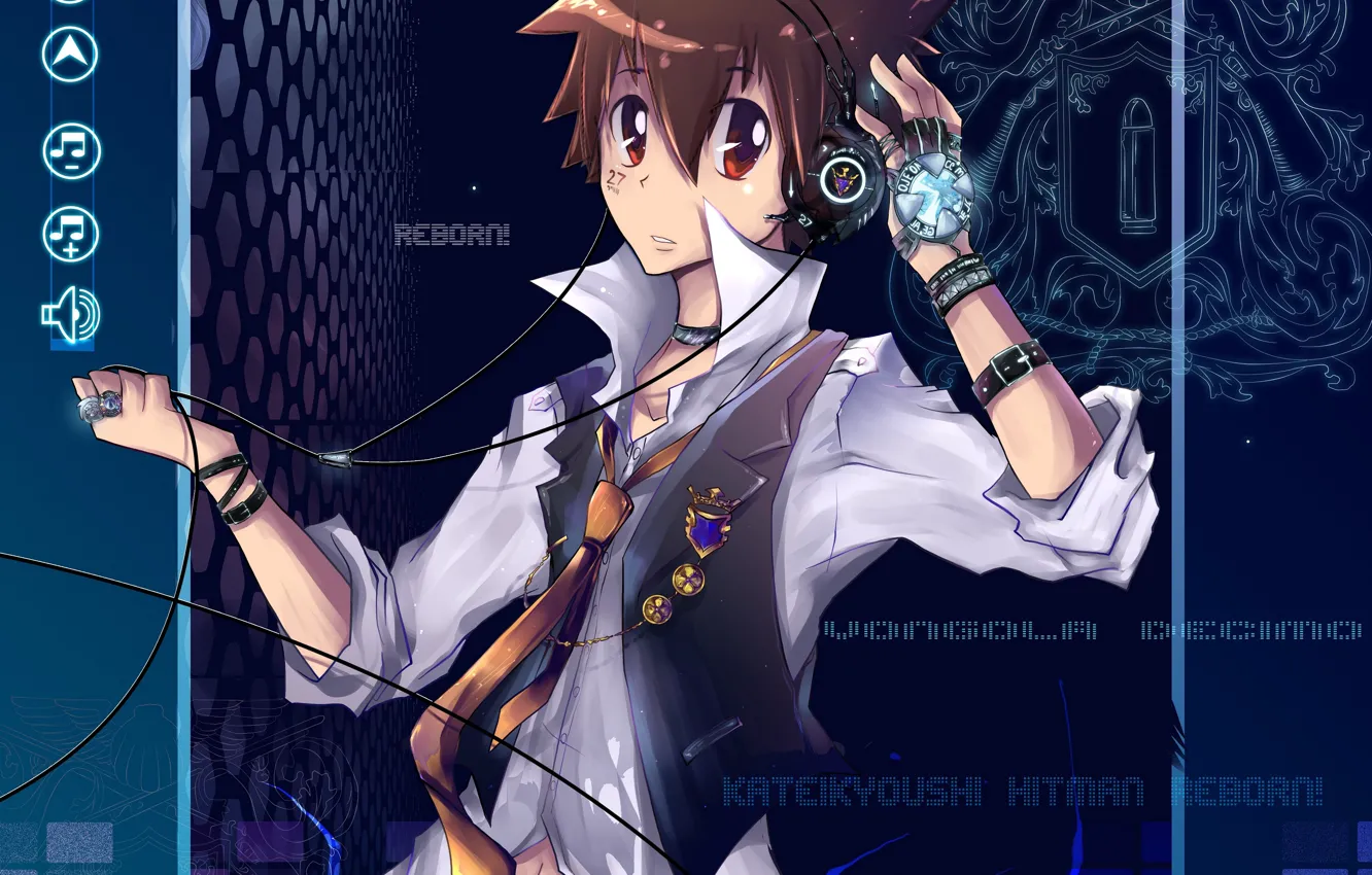 Photo wallpaper anime, art, guy, sawada tsunayoshi, Katekyo Hitman REBORN!