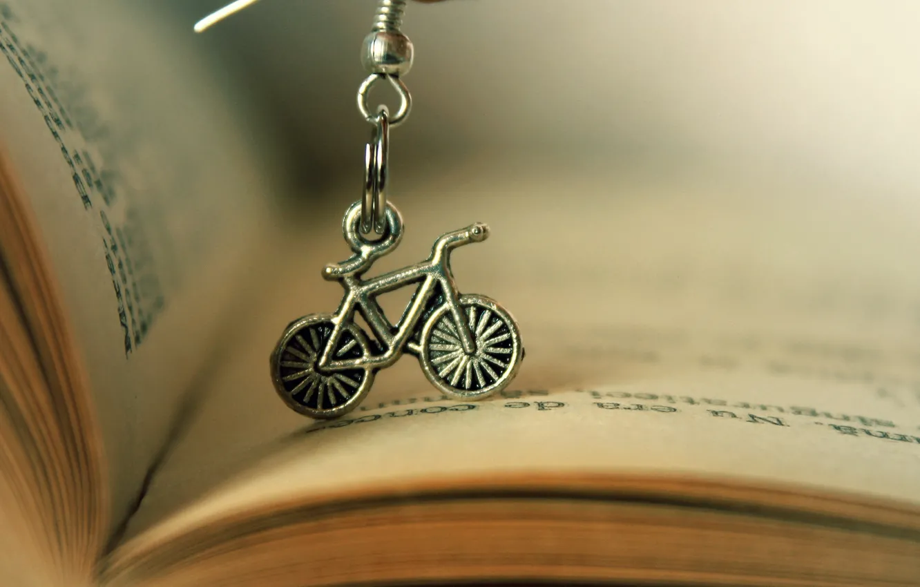 Photo wallpaper bike, talisman, book, book, letters