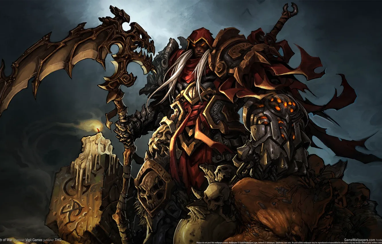 Photo wallpaper war, sword, candles, braid