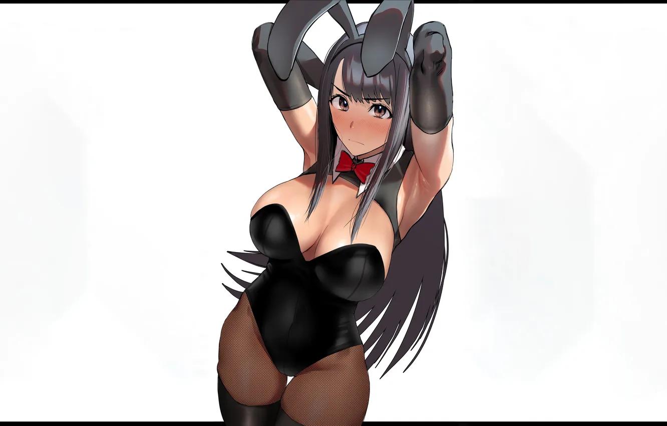 Photo wallpaper girl, sexy, Cameltoe, cleavage, thighhighs, long hair, boobs, sexy girl