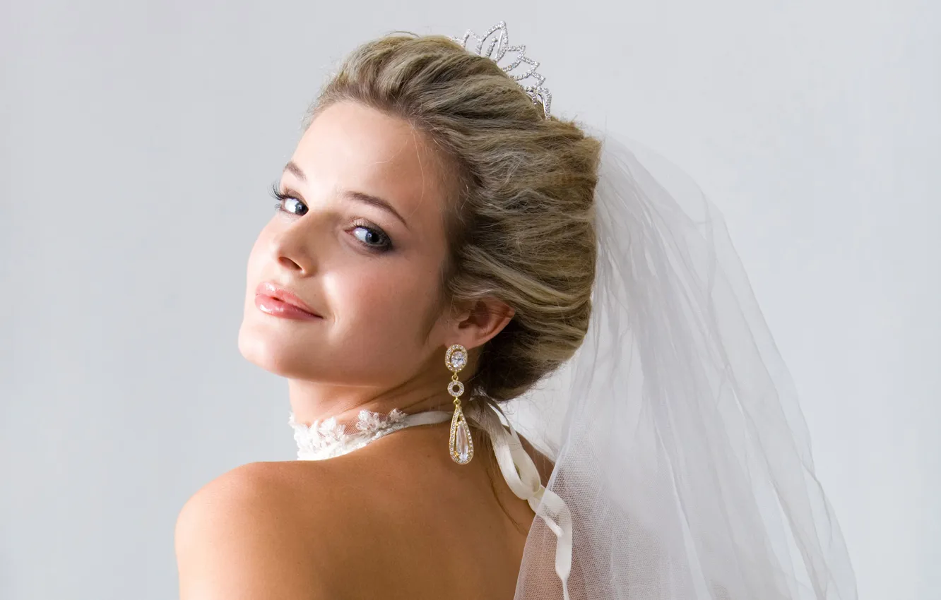 Photo wallpaper girl, blonde, the bride