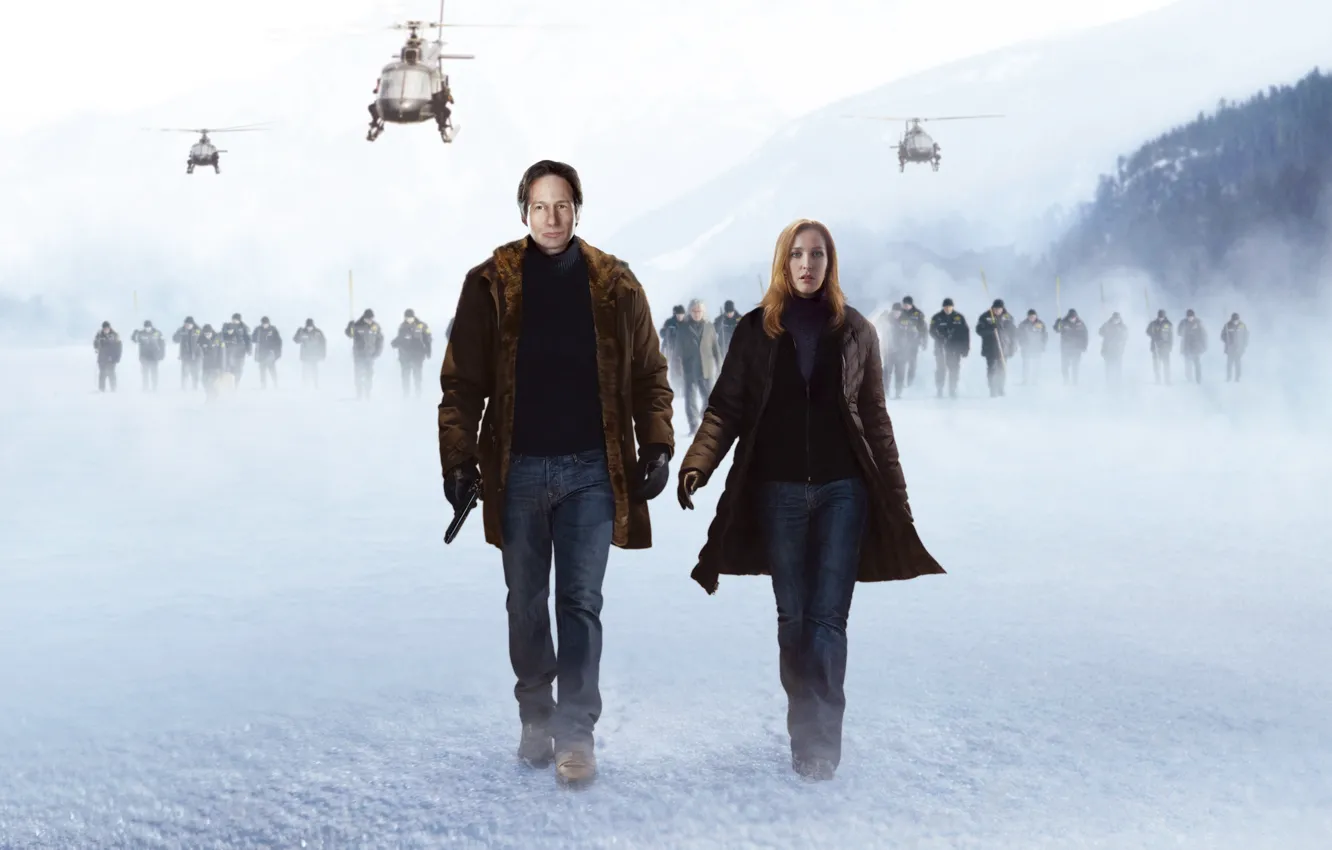 Photo wallpaper the series, The X-Files, David Duchovny, Classified material, Gillian Anderson