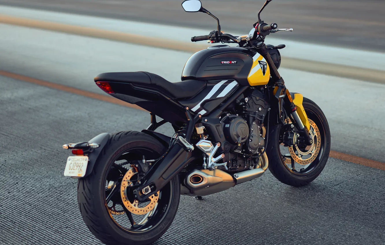 Photo wallpaper Triumph, bikes, 2025, Naked bikes, Trident 660