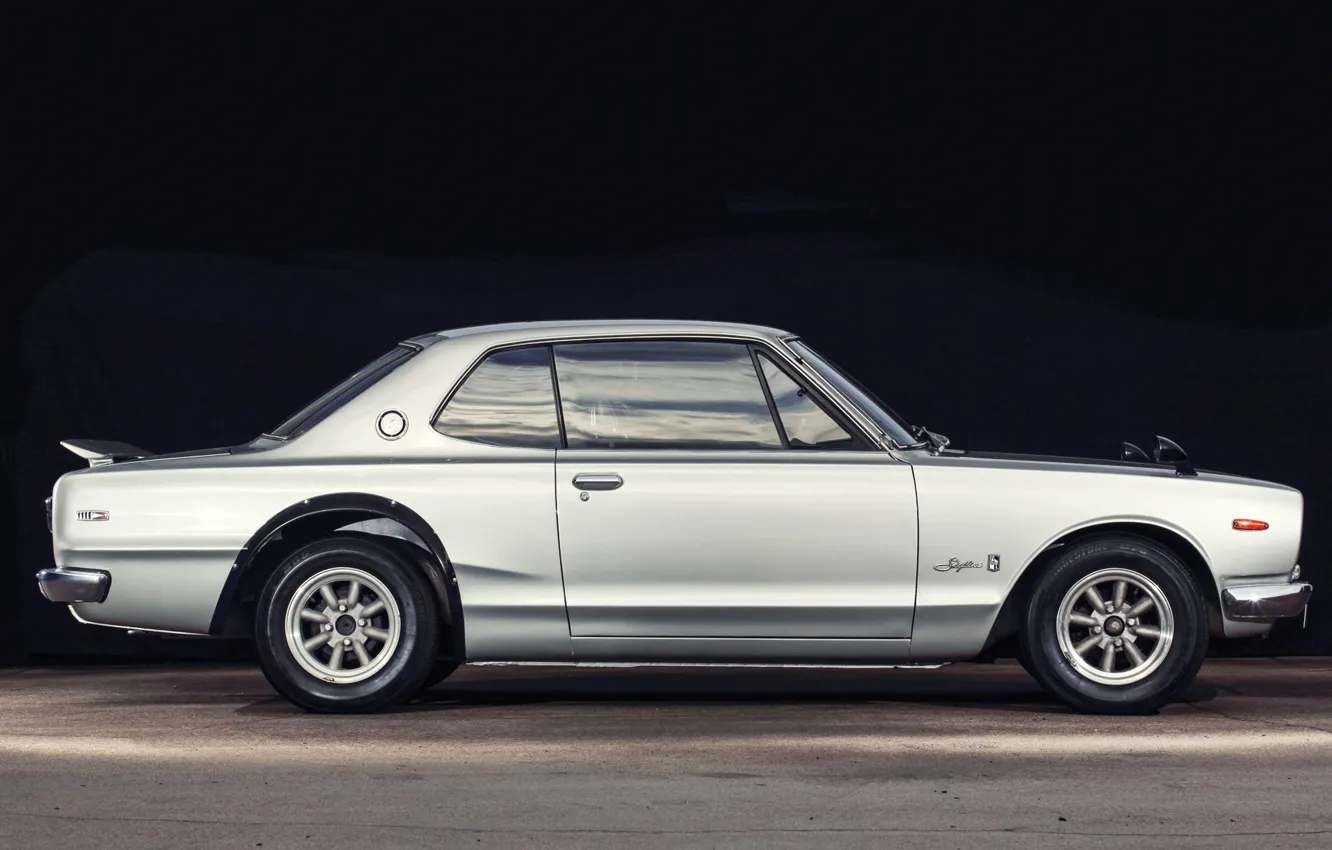 Photo wallpaper machine, auto, grey, metalik, Nissan, car, side view, 2000