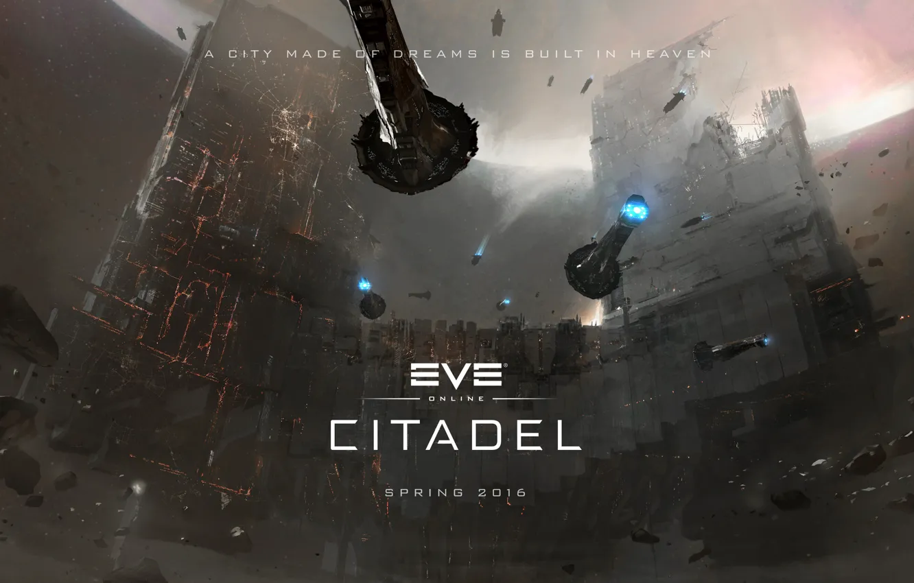 Photo wallpaper space, nebula, station, asteroids, space, spaceship, eve online, space ship