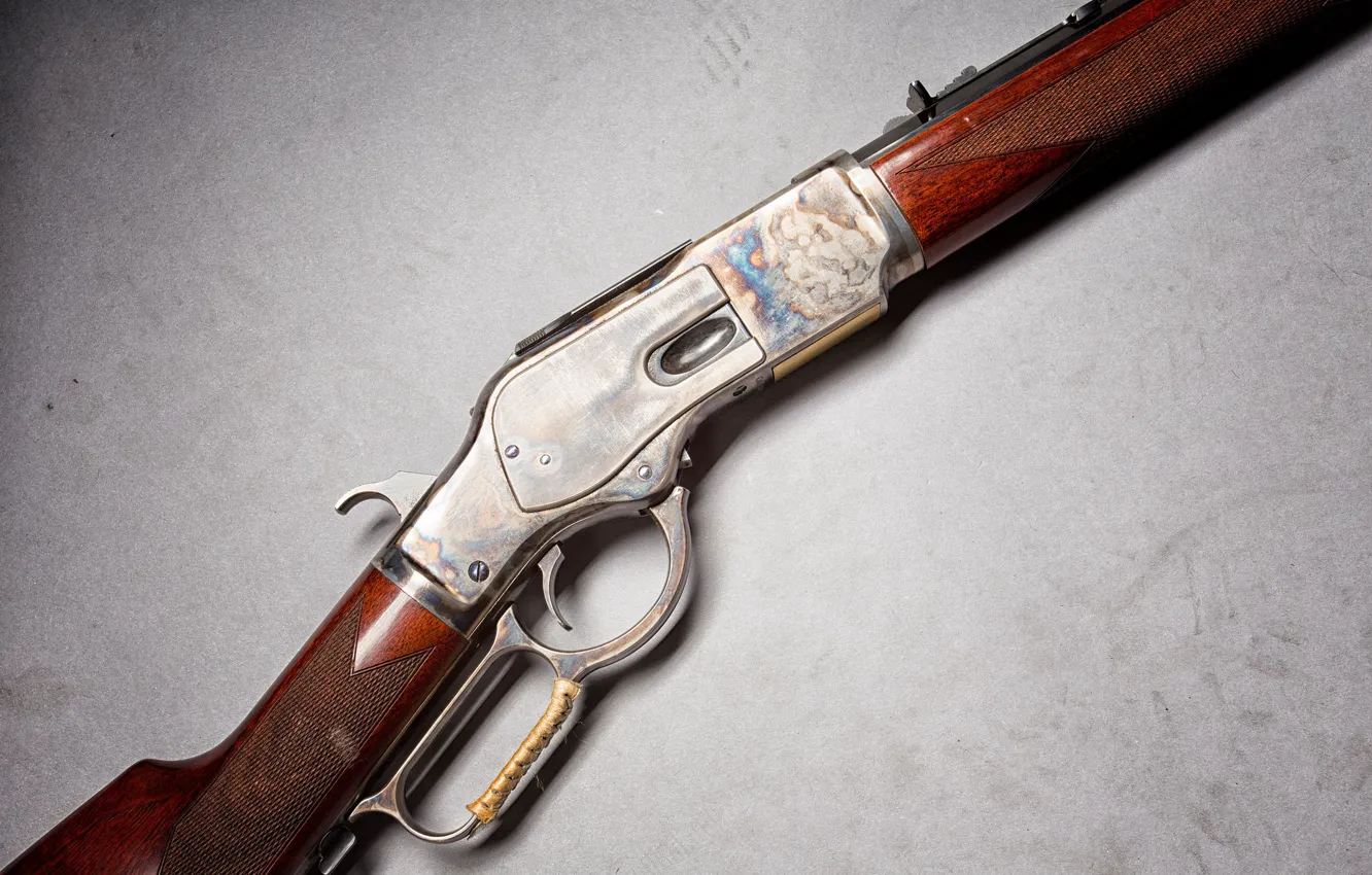 Photo wallpaper macro, rifle, Winchester