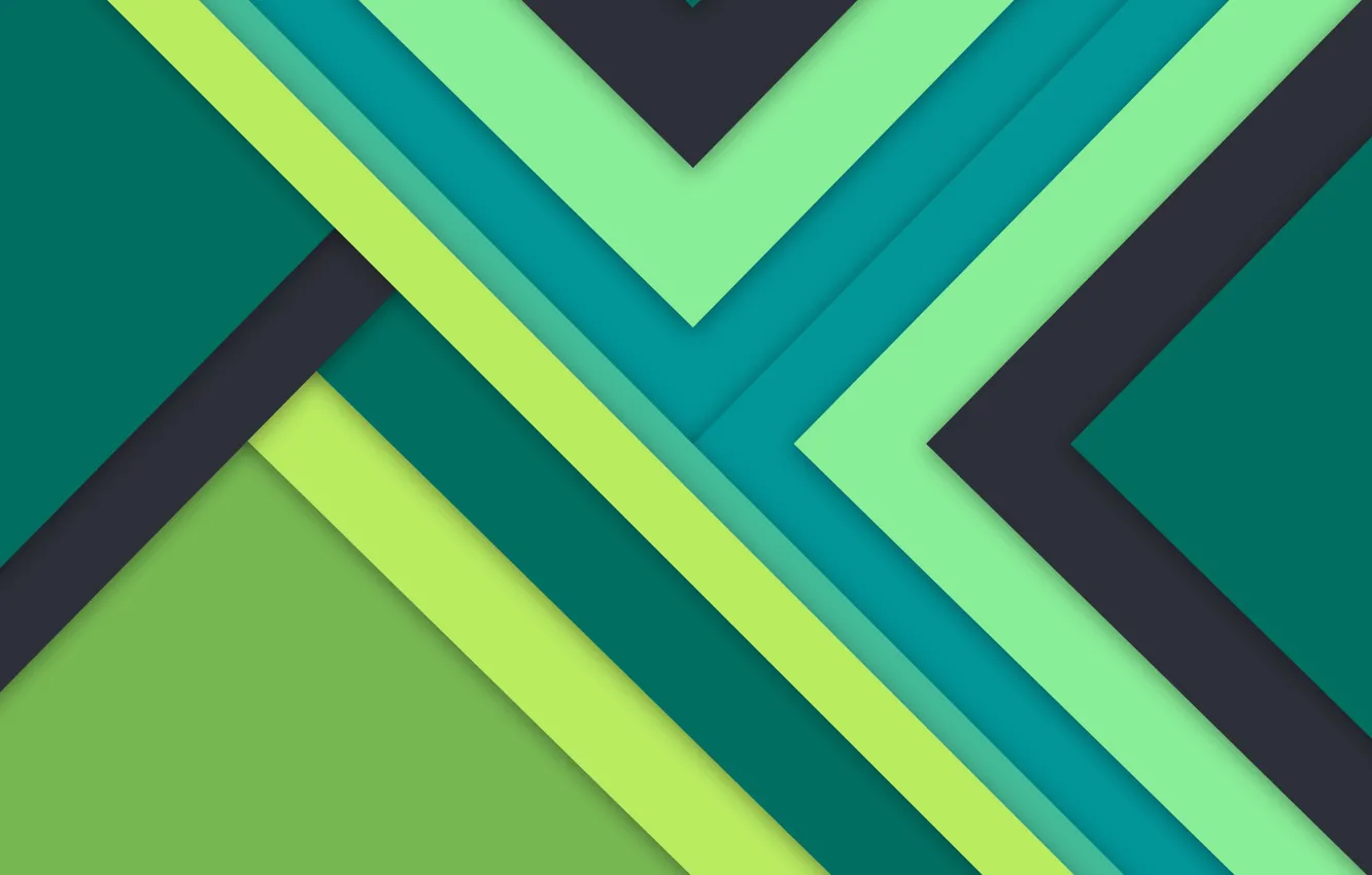 Photo wallpaper line, abstraction, geometry, green, anthracite, pistachio, dark turquoise, pale green