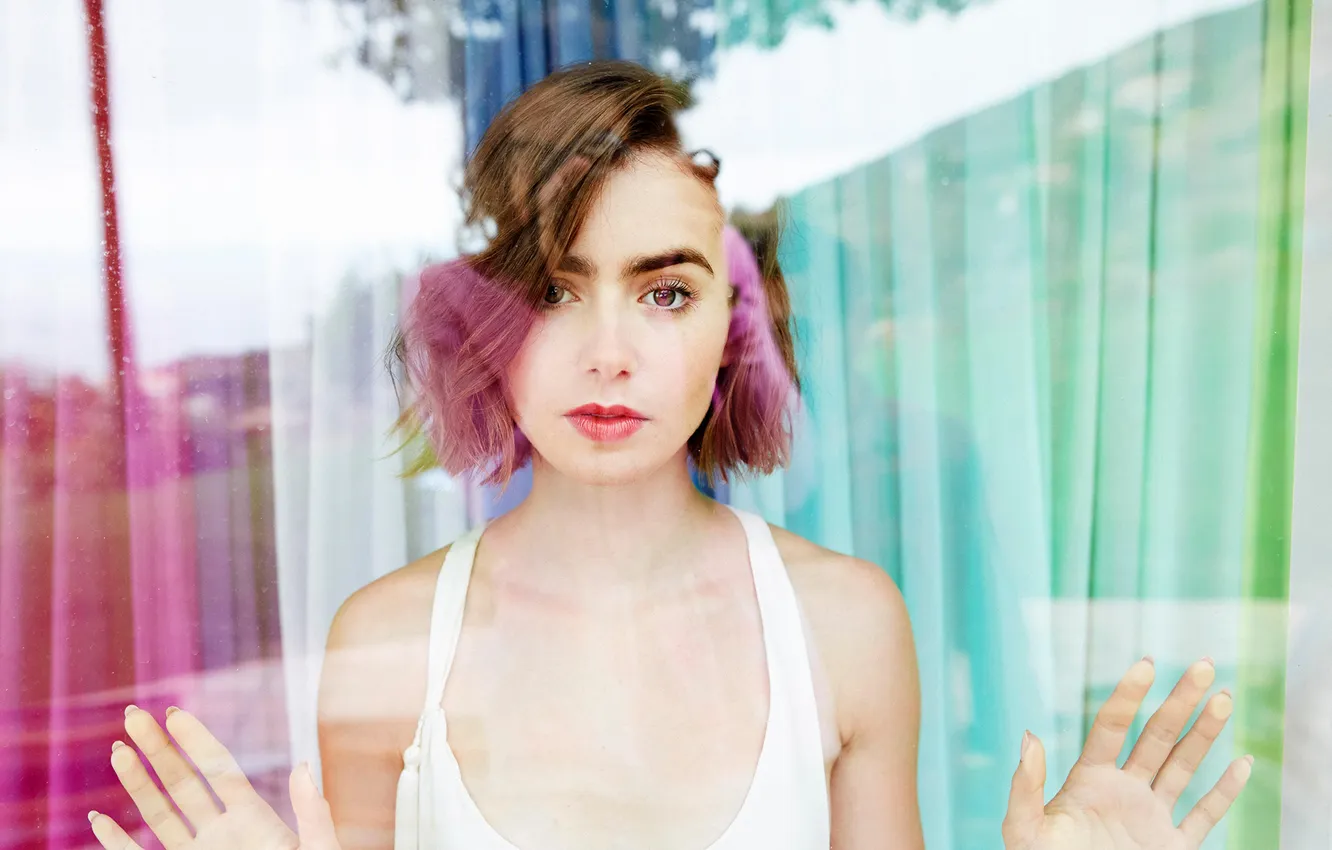Photo wallpaper actress, photoshoot, Lily Collins, Lily Collins, yahoo