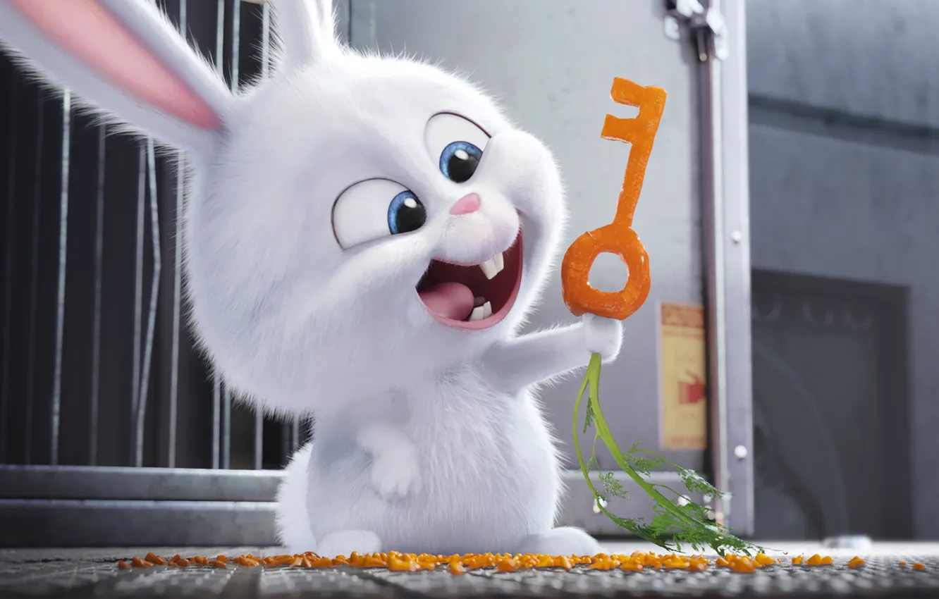 Photo wallpaper kawaii, cinema, design, smile, rabbit, key, Family, movie