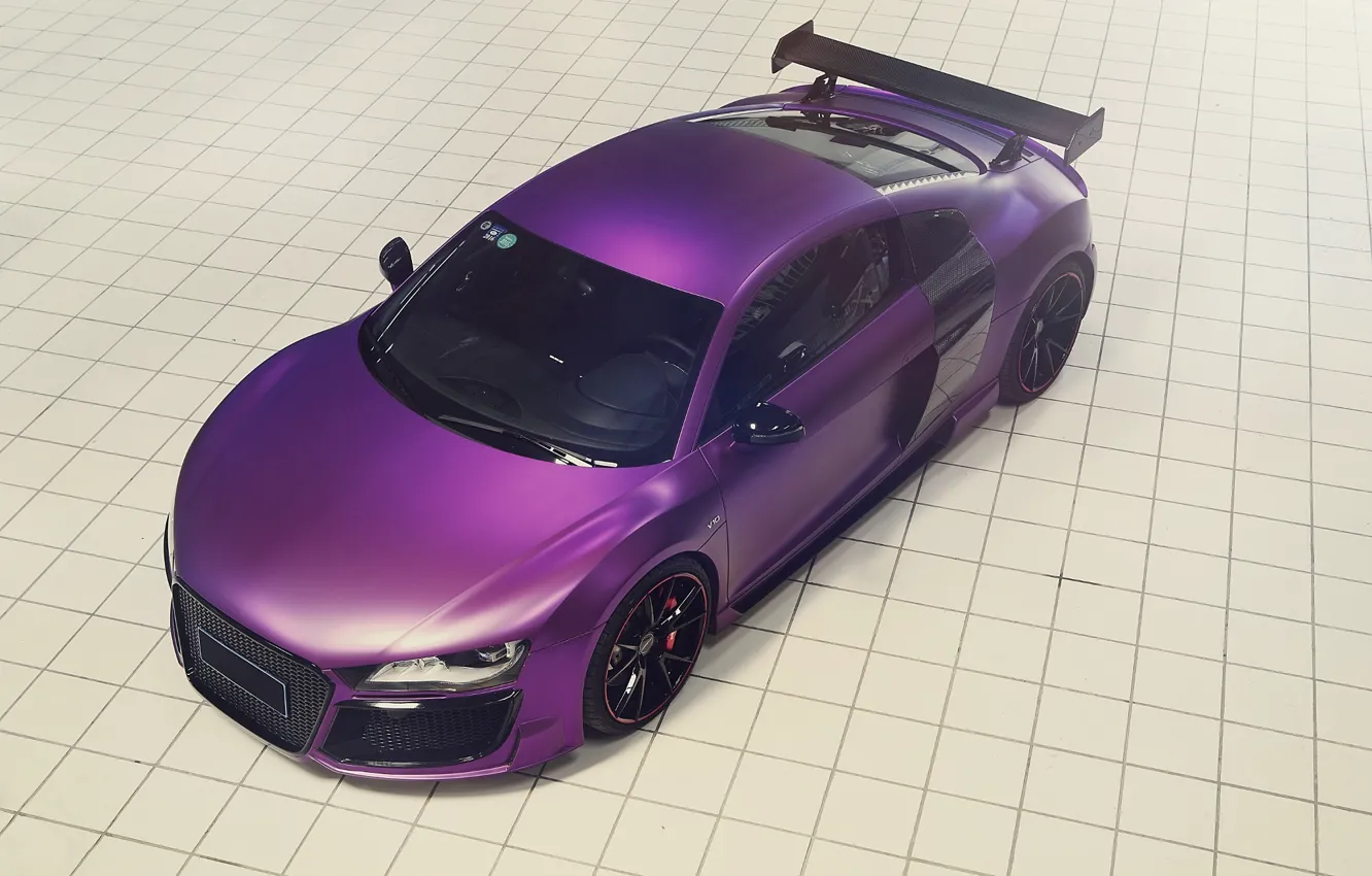 Photo wallpaper Audi, Purple, Tuning, V10, Supercar, Ligth, REGULA