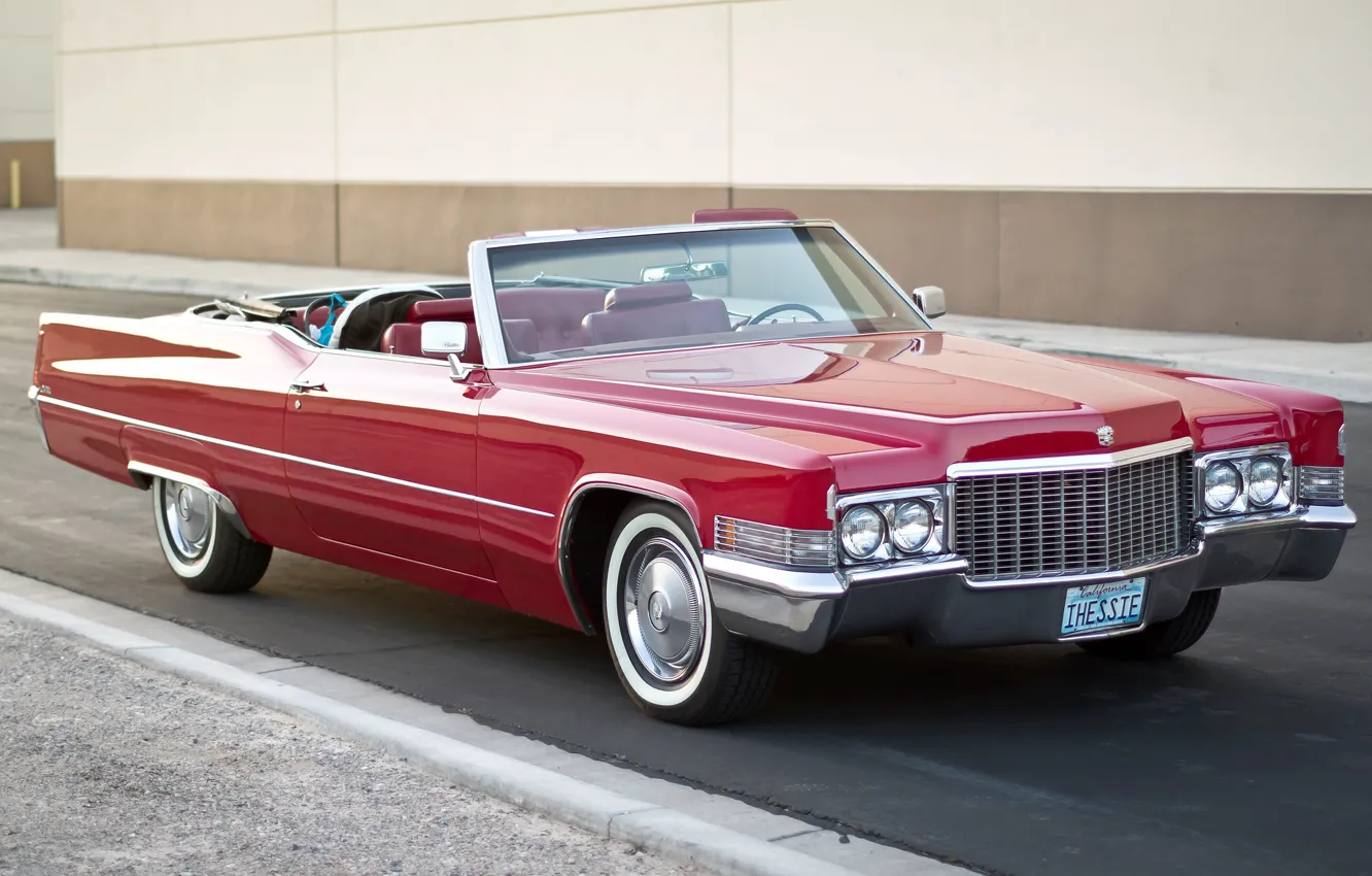 Photo wallpaper retro, Cadillac, classic, the front, DeVille