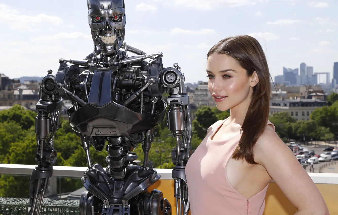 Photo wallpaper robot, actress, Emilia Clarke, Emilia Clarke