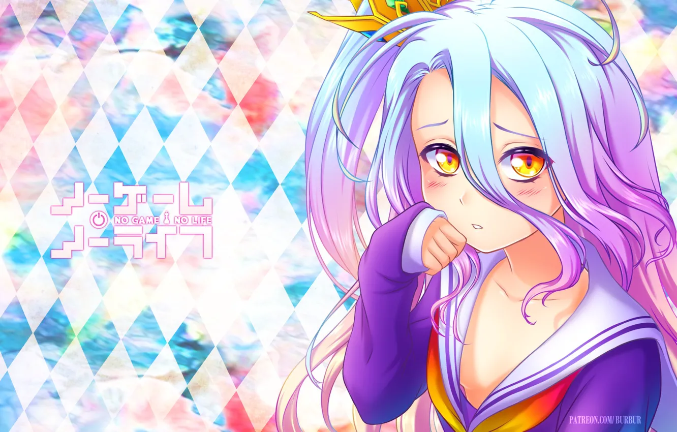 Photo wallpaper anime, Shiro, No Game No Life
