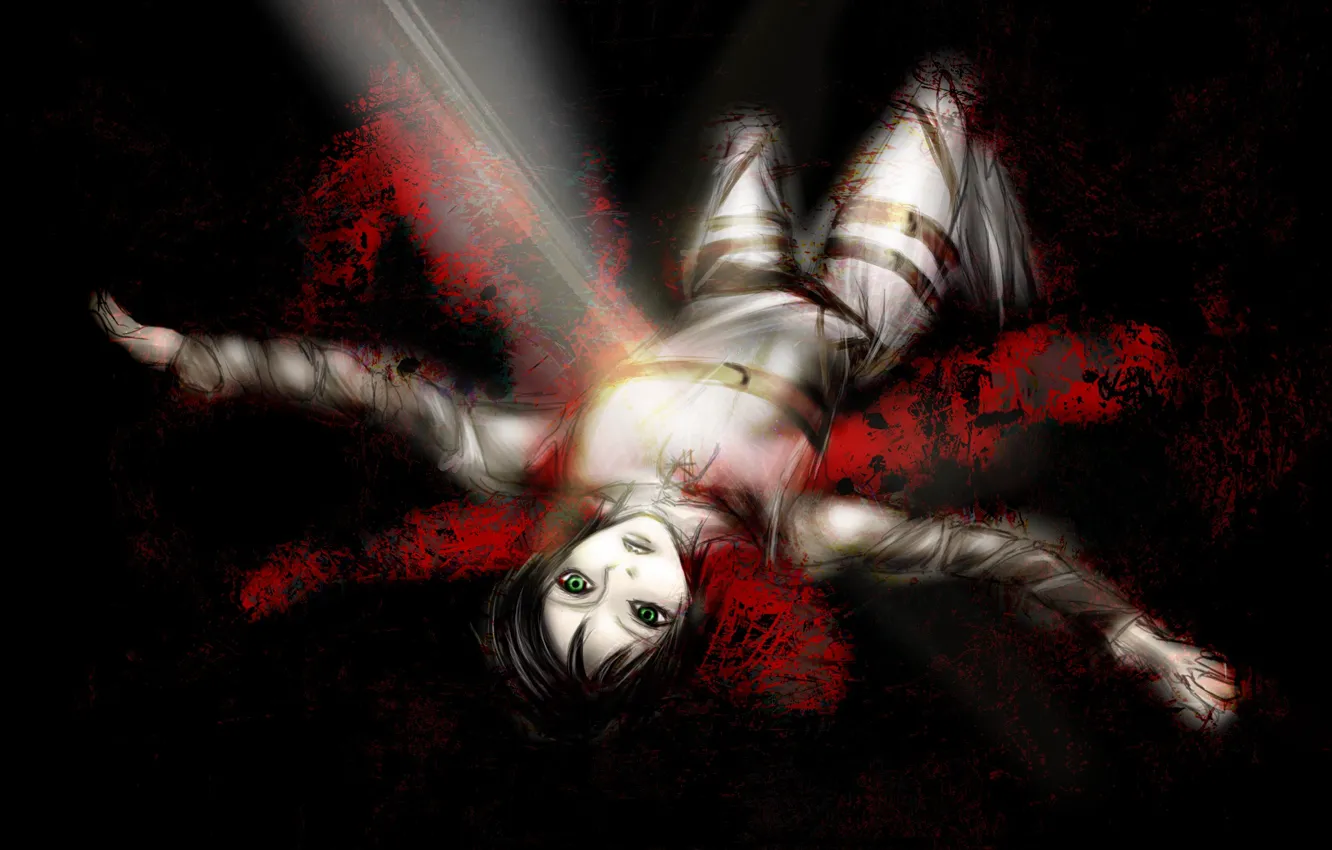 Photo wallpaper darkness, loneliness, blood, pain, wounds, Shingeki no Kyojin, Eren Yeager, The Invasion Of The Giants