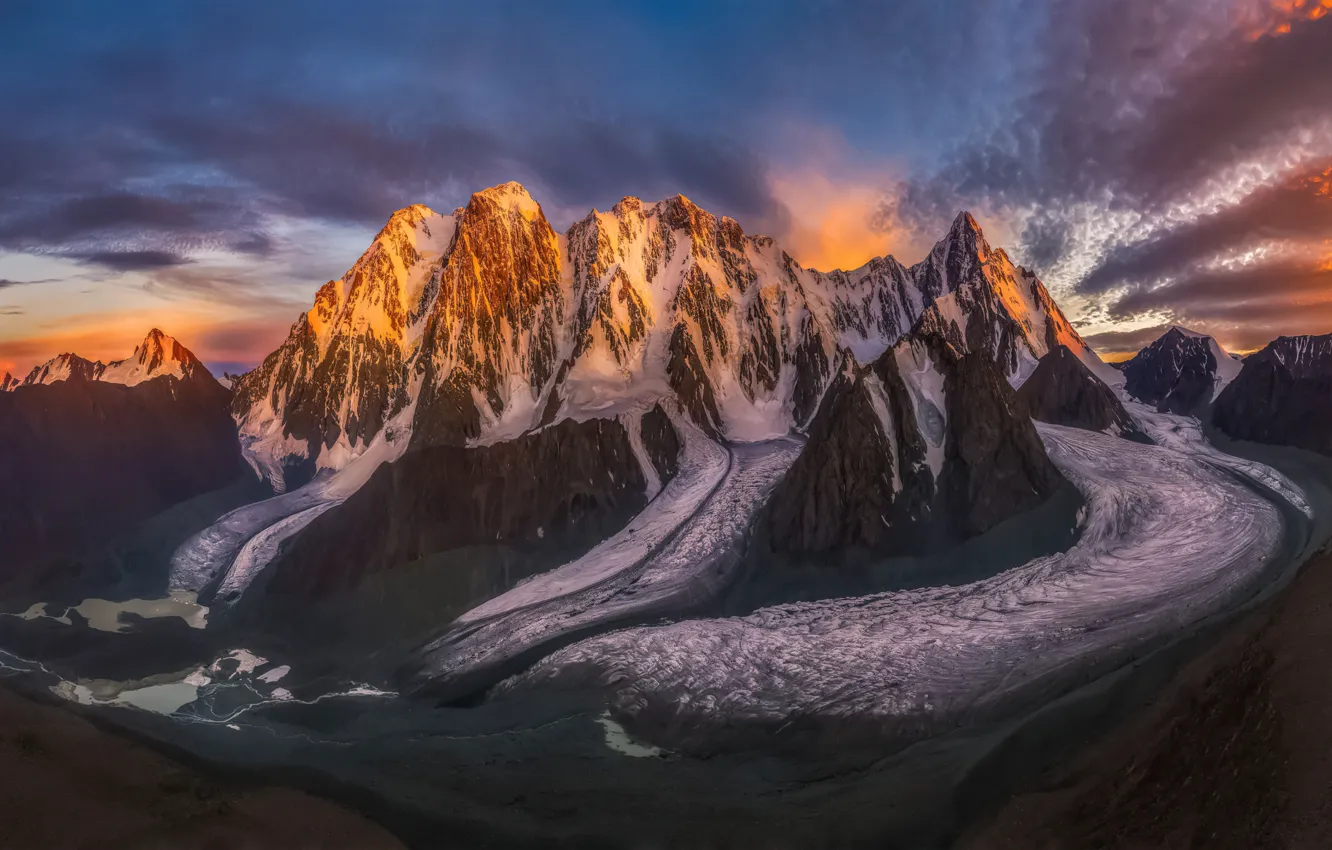 Photo wallpaper snow, mountains, Alps, mountains, snow, Alps