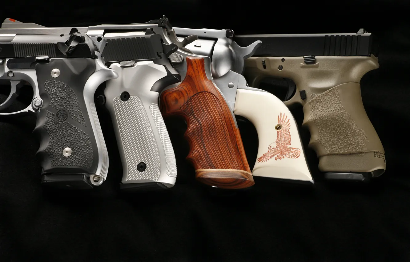 Photo wallpaper weapons, background, guns, the handle