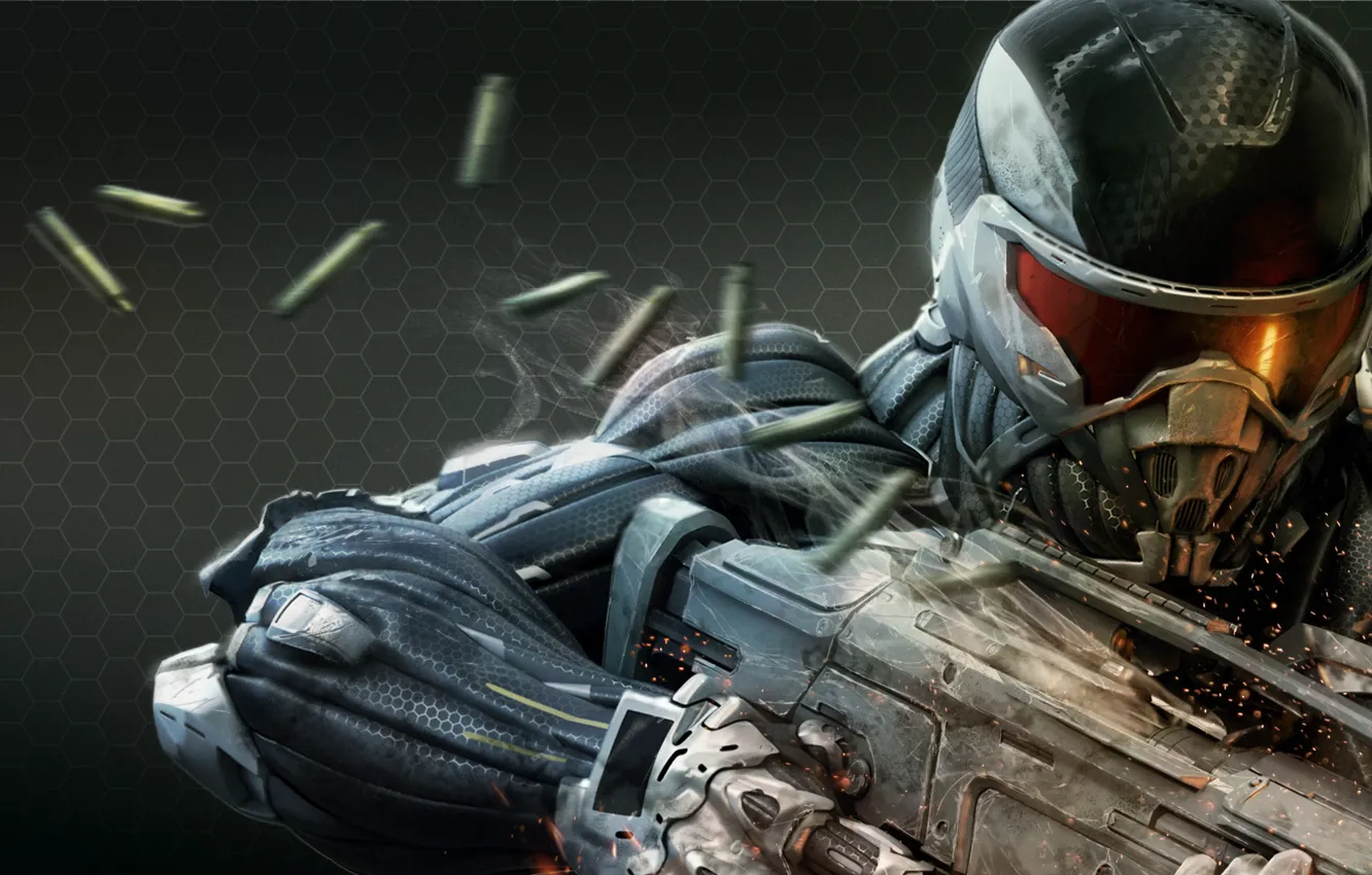 Photo wallpaper weapons, soldiers, sleeve, Crisis 2, Crysis 2, nanosuit