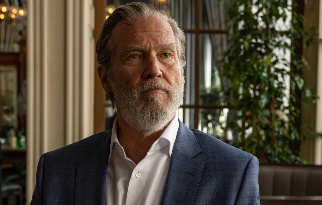 Photo wallpaper portrait, actor, shirt, beard, jacket, Jeff Bridges, Jeff Bridges