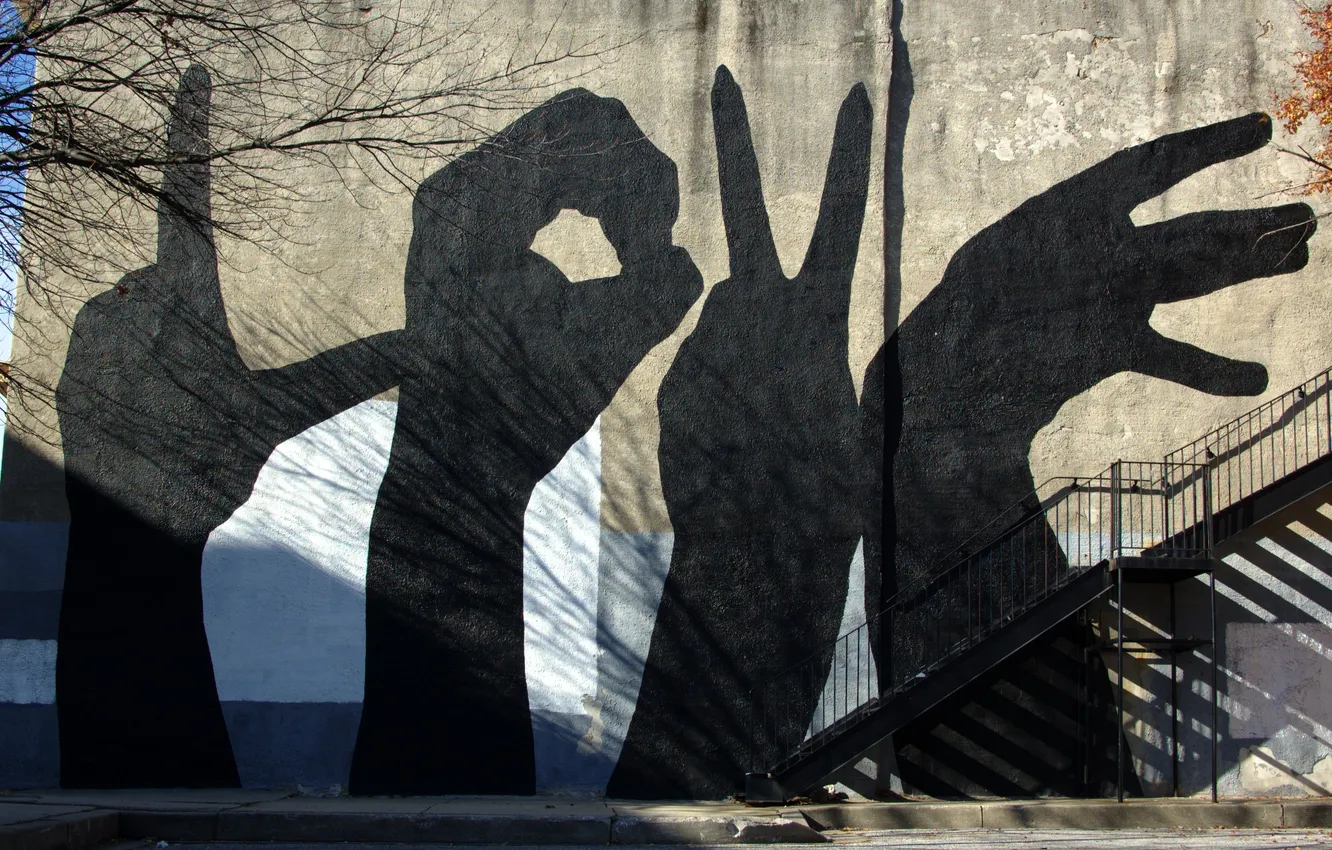 Photo wallpaper love, city, the city, the inscription, street, building, love, street