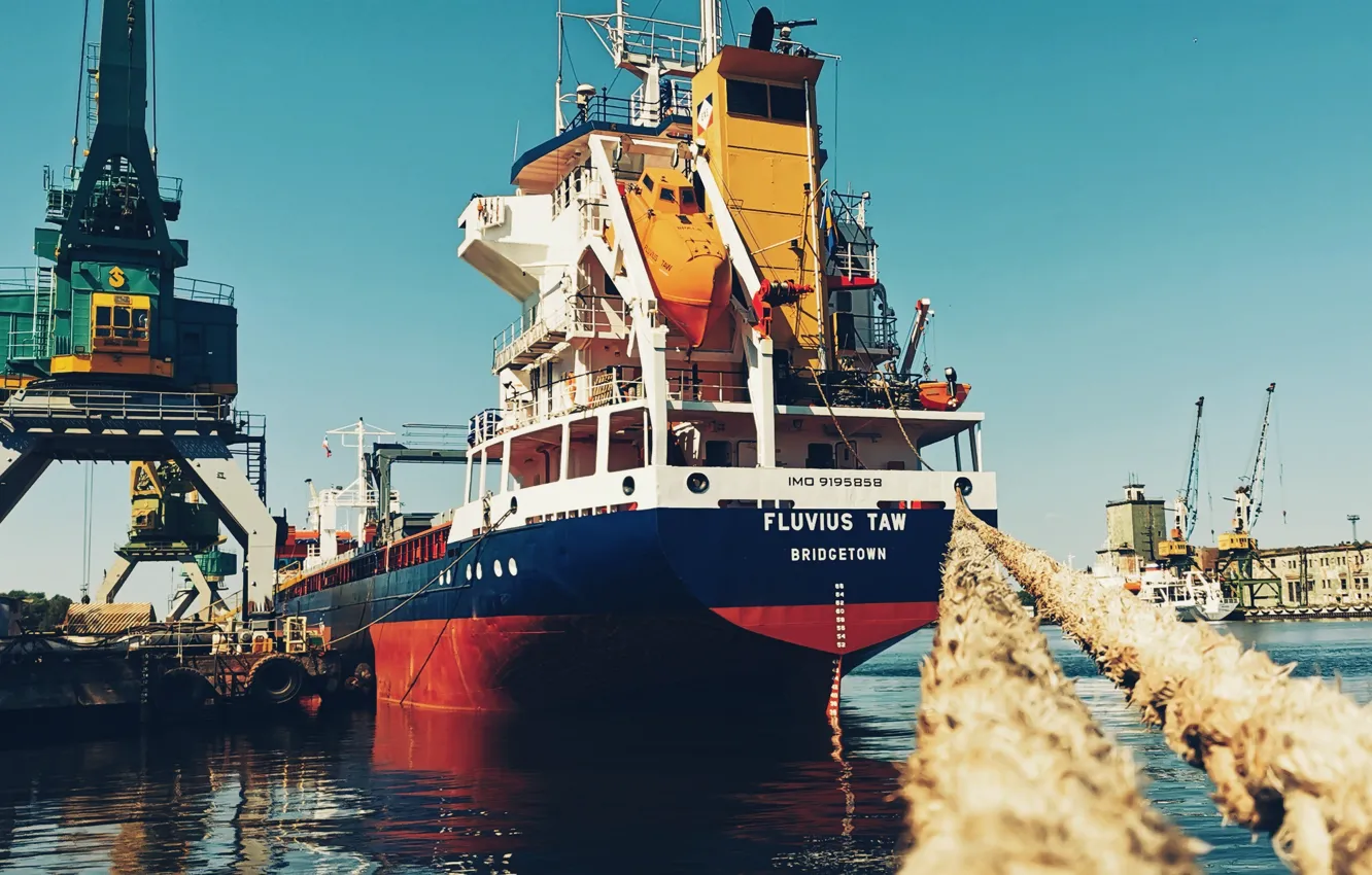 Photo wallpaper sea, summer, river, ship, The ship
