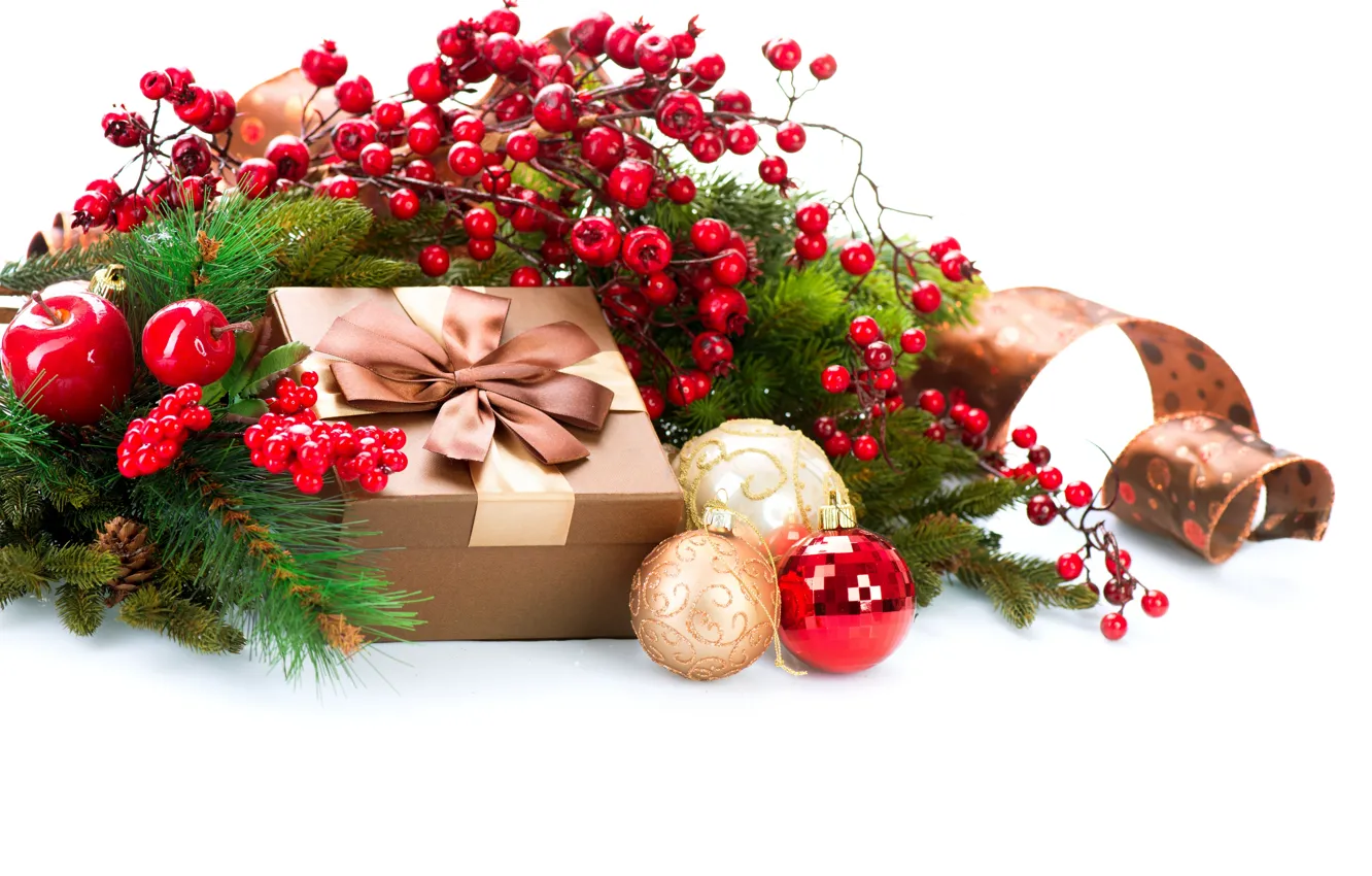 Photo wallpaper balls, decoration, holiday, new year, Christmas, Christmas, New Year