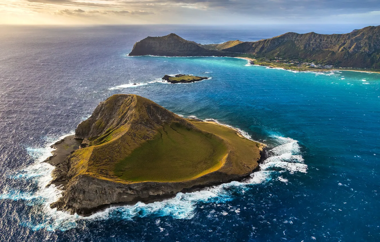 Photo wallpaper sea, shore, island