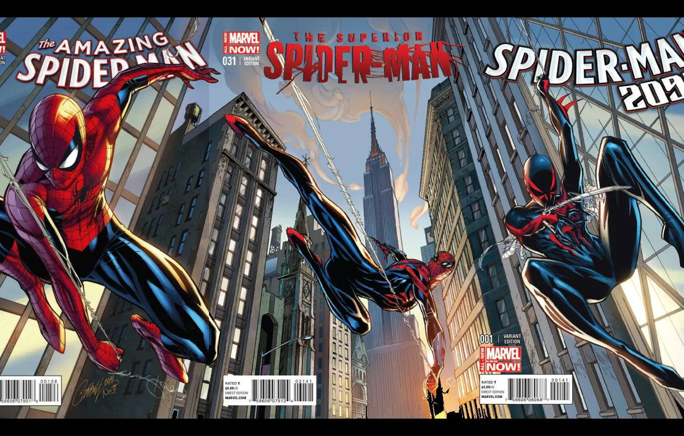 Photo wallpaper spider man, spider man 2099, the amazing spider man, the superior