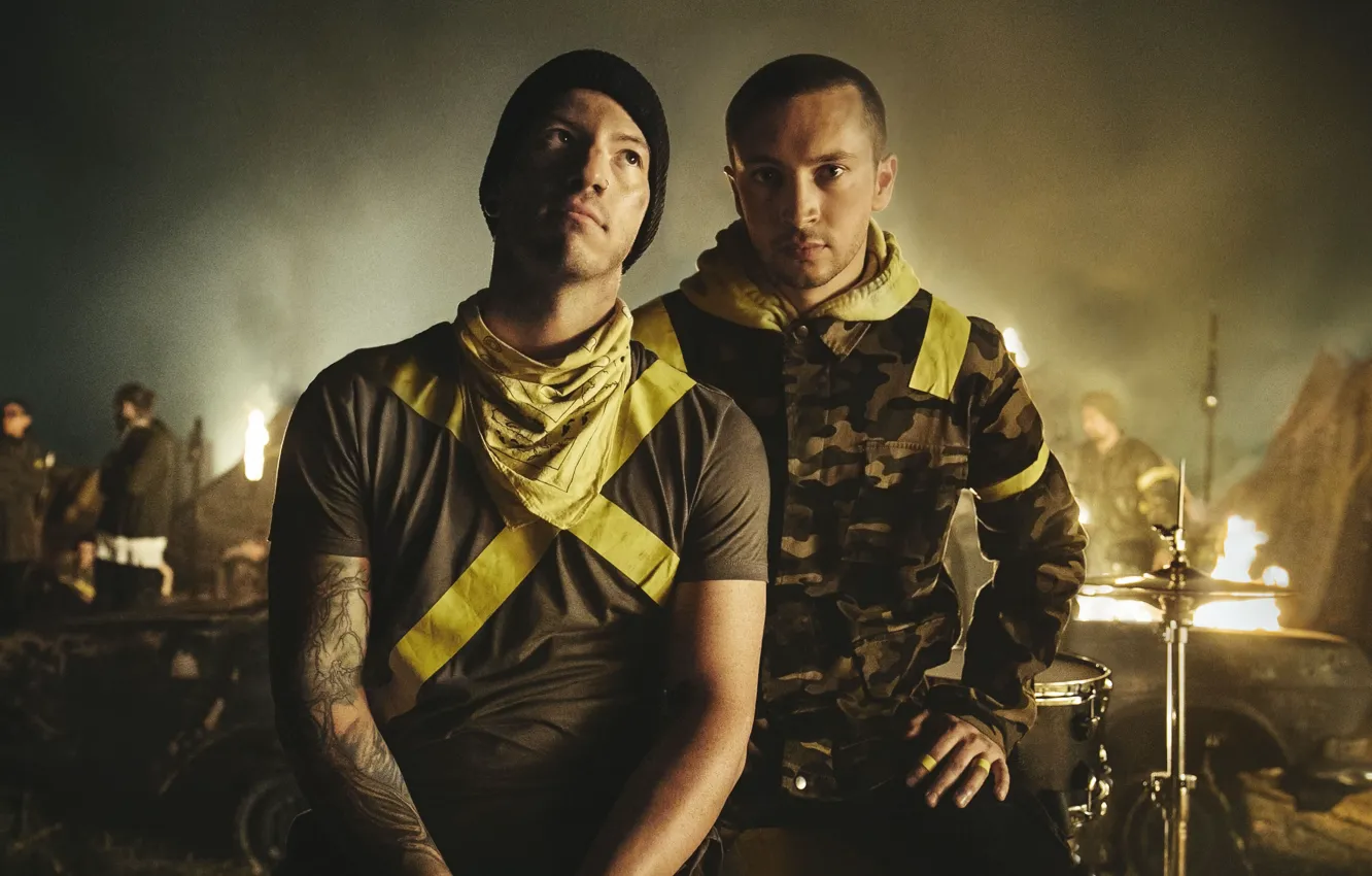 Photo wallpaper group, twenty one pilots, tyler joseph, Josh Dan, Tyler Joseph, Joshua Dun