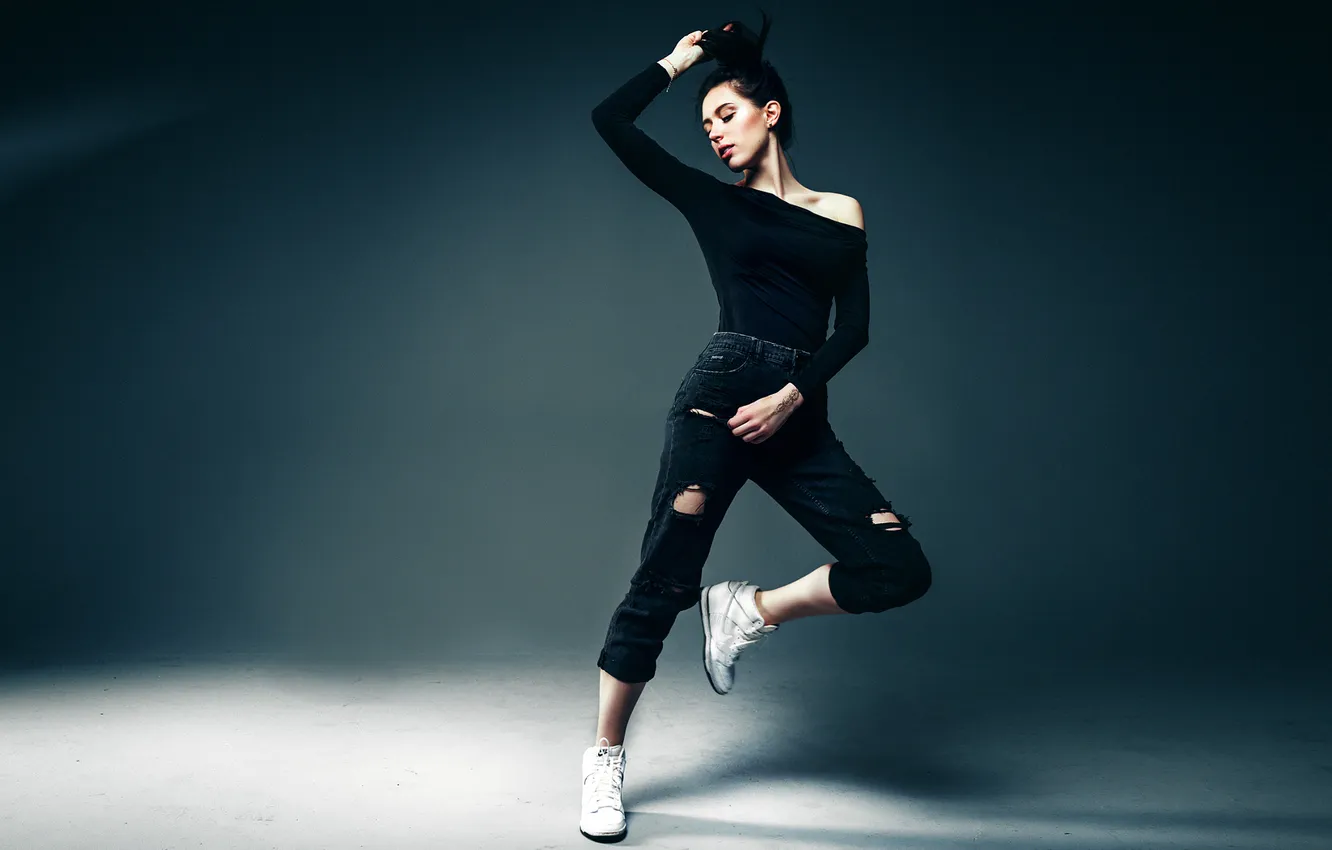 Photo wallpaper model, jeans, tattoo, Ivan Gorokhov, Kate Clapp