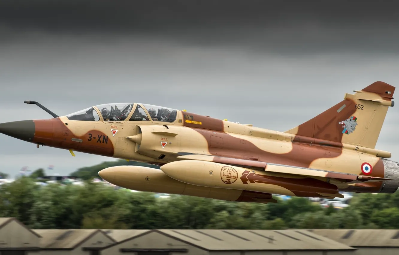 Photo wallpaper the plane, brown, combat, Dassault Mirage 2000D