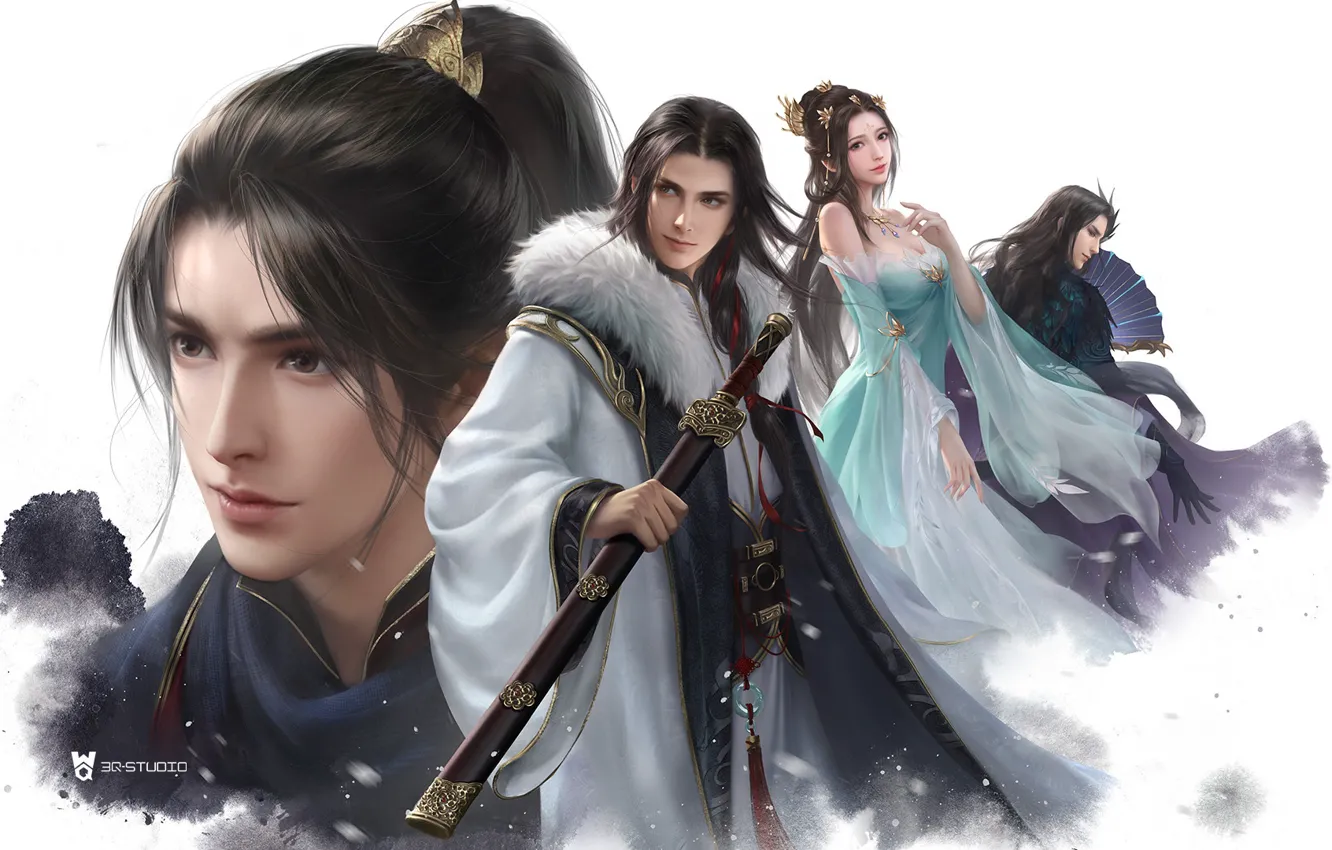 Photo wallpaper the game, fantasy, art, heroes, li miao, Snow Hawk Lords multiplayer campaigns