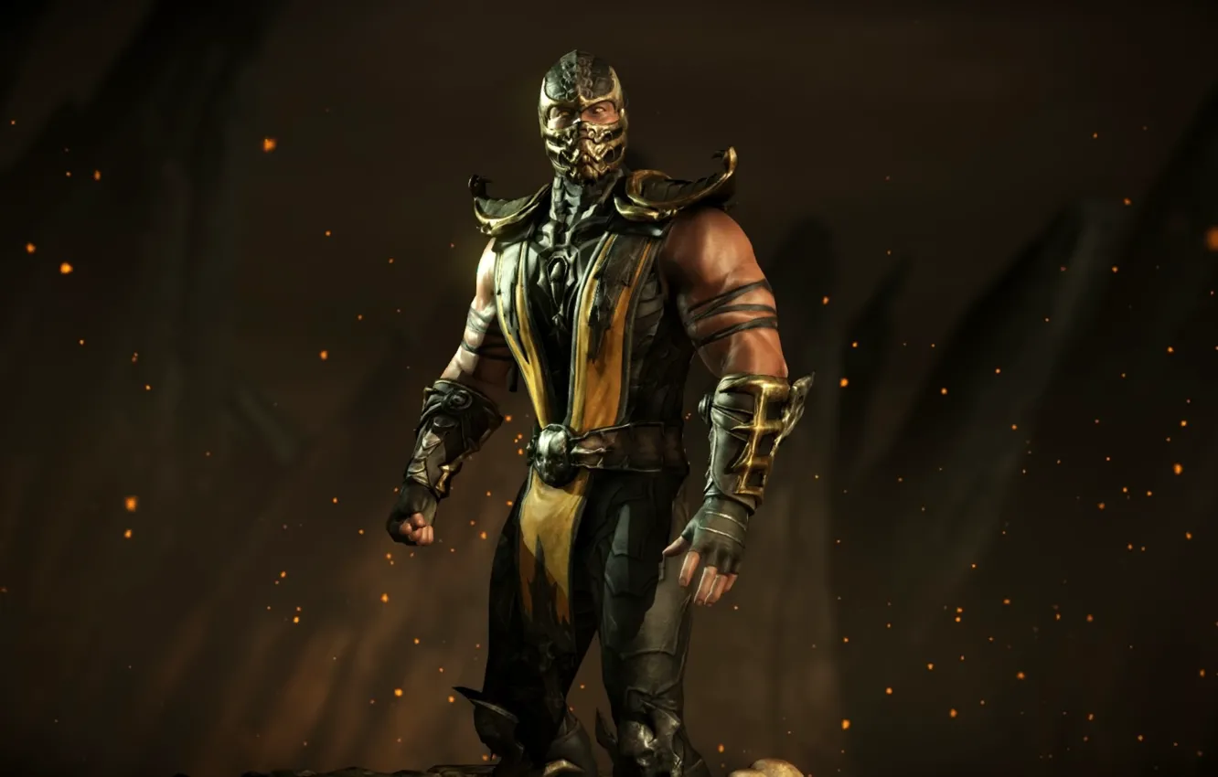 Photo wallpaper Scorpio, Mortal Kombat, Scorpion