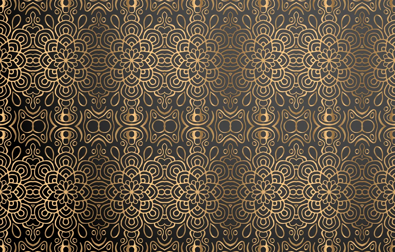 Photo wallpaper pattern, texture, gold, ornament, background, color