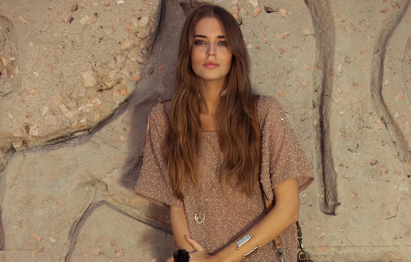 Photo wallpaper woman, young, beautiful, model, look, long-haired, Charming