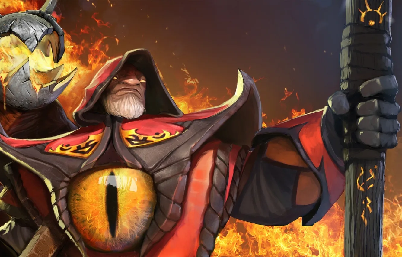 Photo wallpaper eyes, lights, the game, art, fire, game, Valve, art