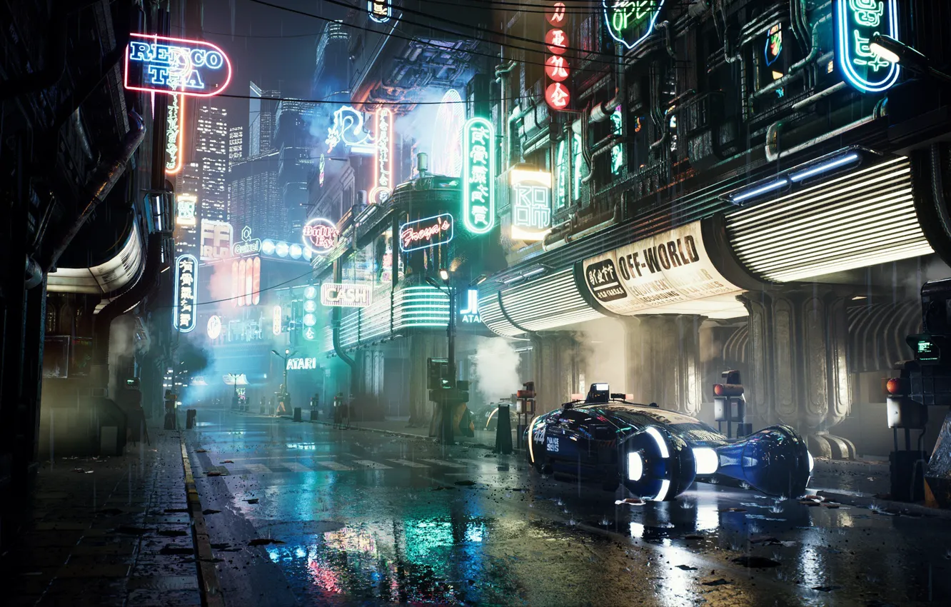 Photo wallpaper Render, Fan art, Unreal Engine 4, Blade Runner
