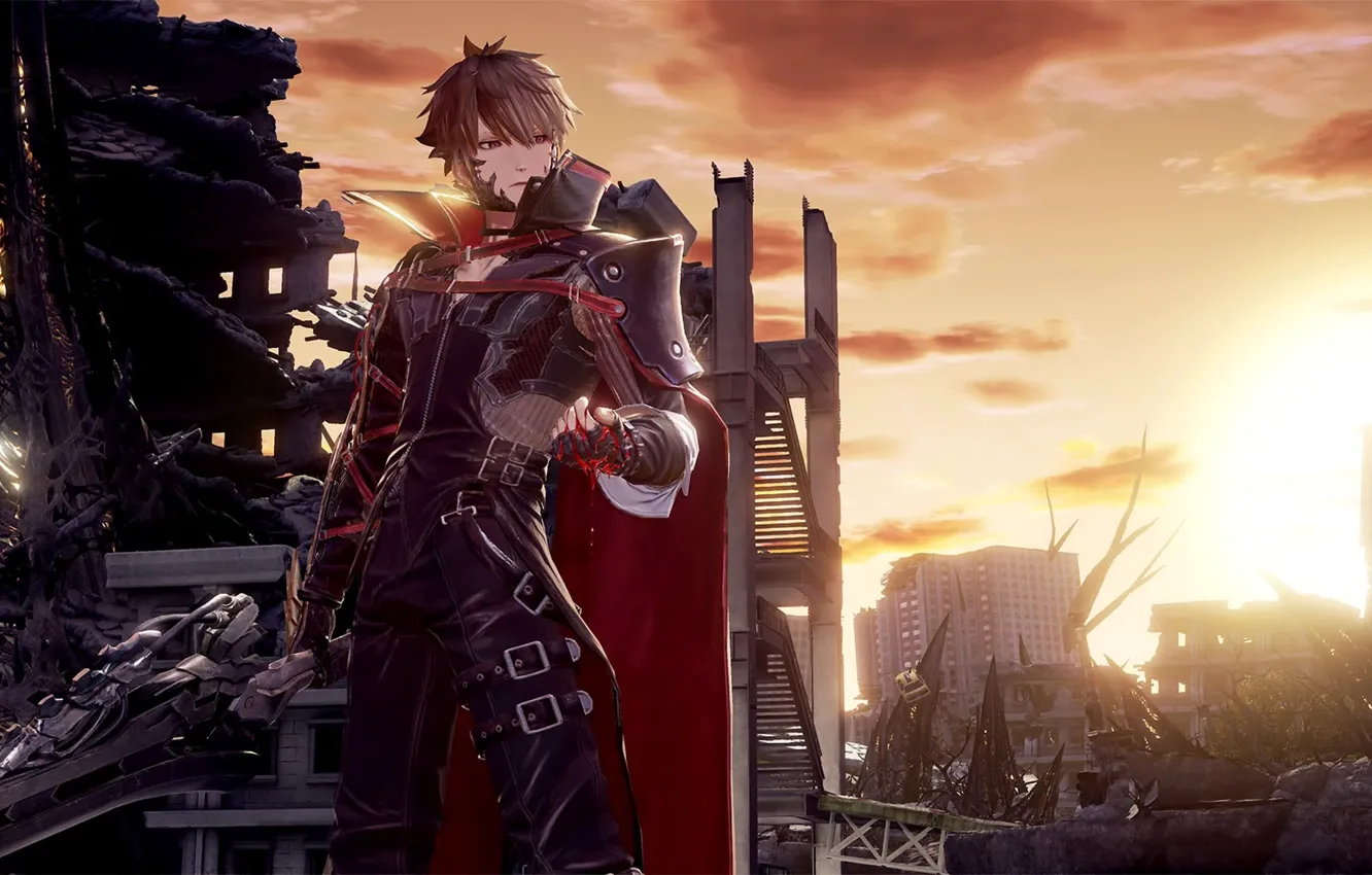 Photo wallpaper the city, guy, destroyed, Code Vein, Male Protagonist