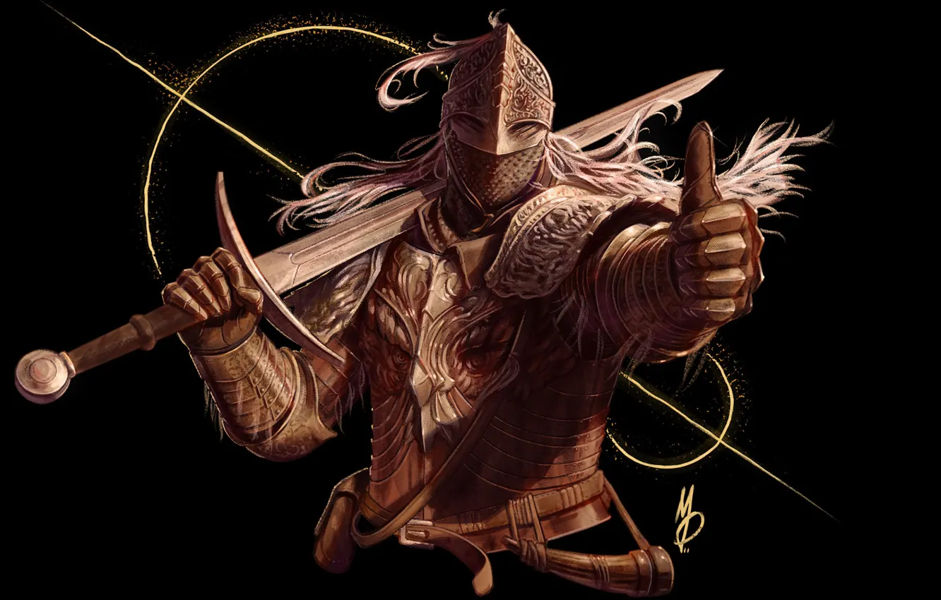 Photo wallpaper knight, the middle ages, Game Art, warrior with sword, Elden Ring