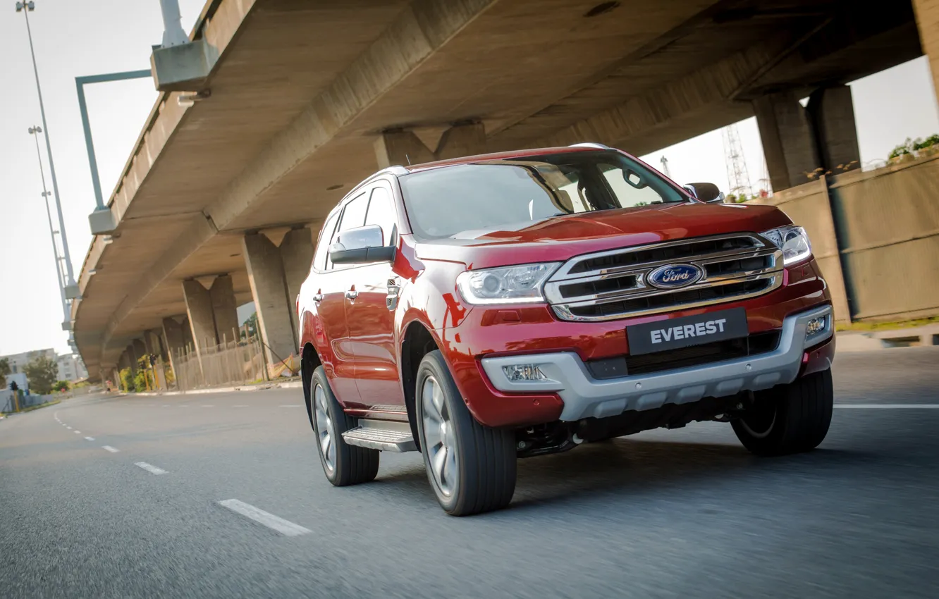 Photo wallpaper Ford, overpass, Everest, Limited, 4WD, 2015