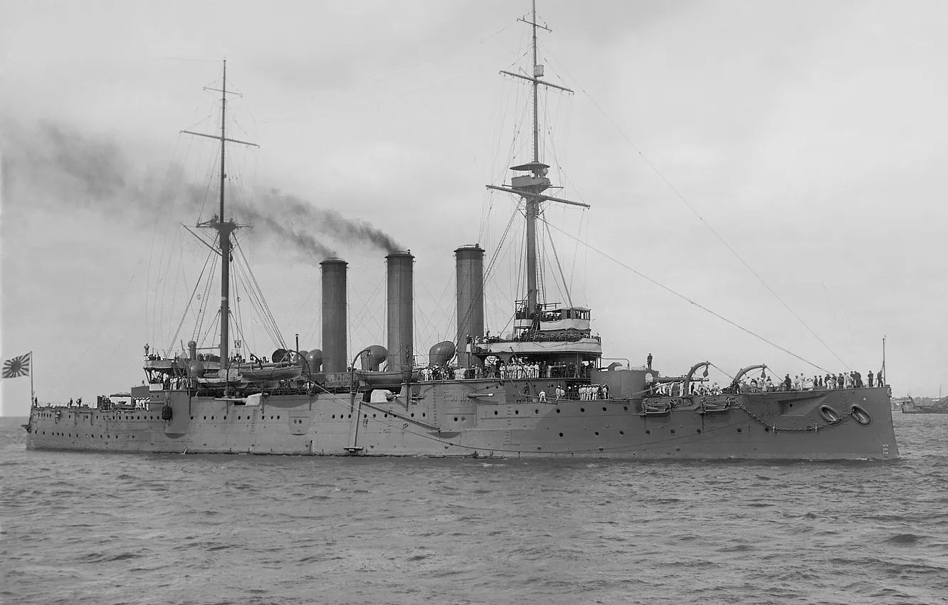 Photo wallpaper Japan, cruiser, Iwate, visit Melbourne, The year 1920