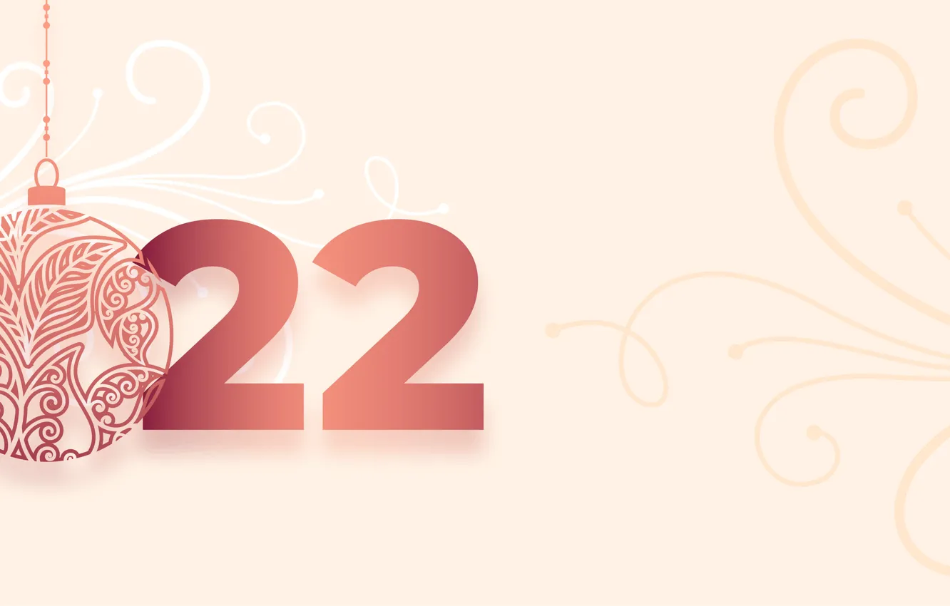 Photo wallpaper balls, background, balls, new year, Christmas, figures, 2022