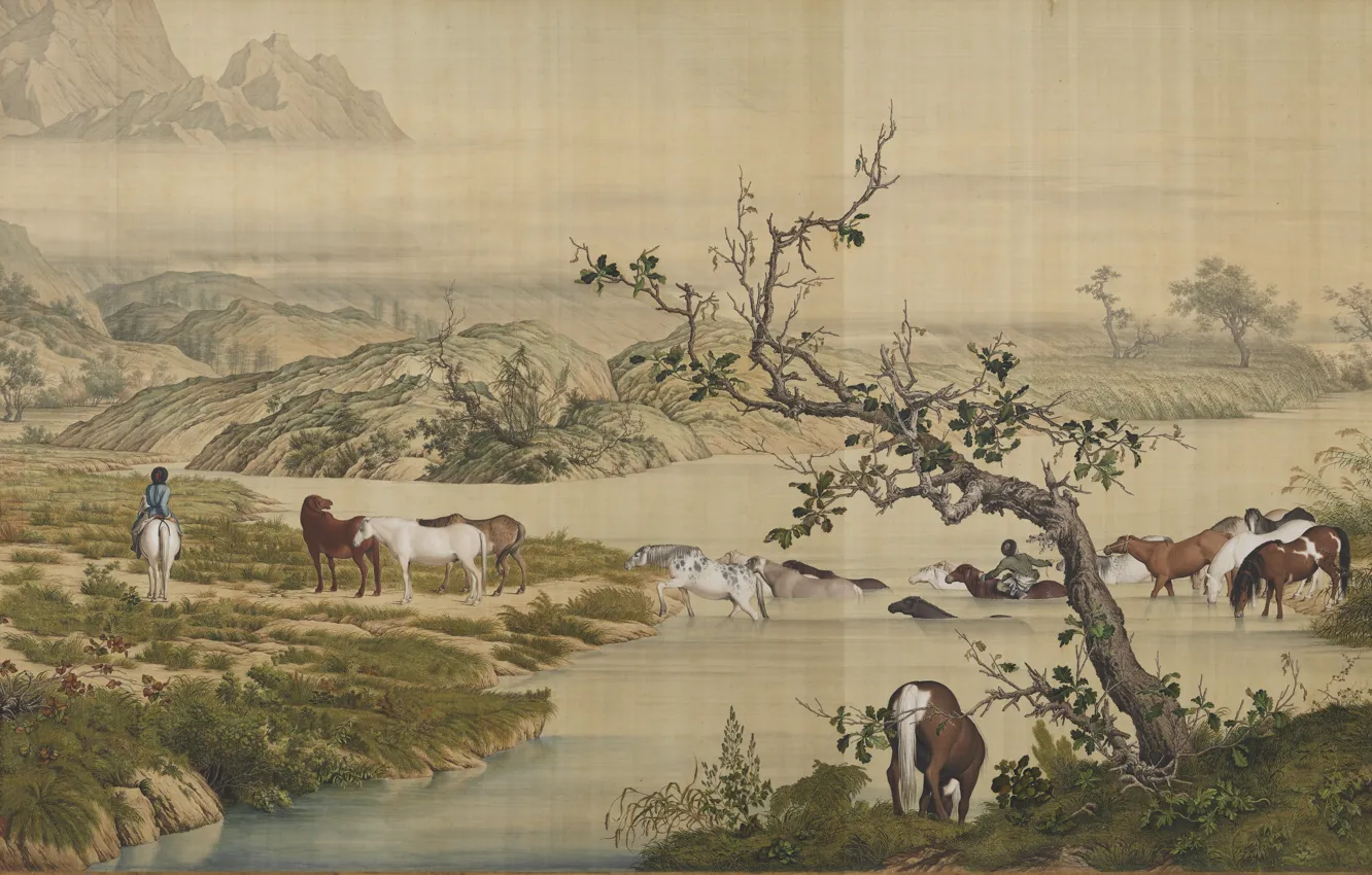 Photo wallpaper Chinese paintings, painting, art