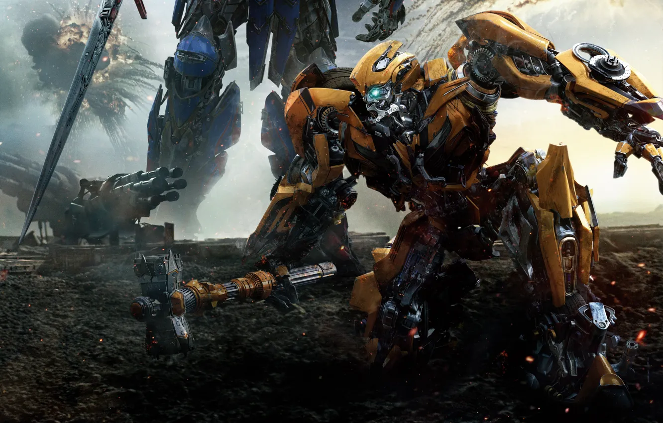 Photo wallpaper The film, Optimus Prime, Bumblebee, Movie, Transformers: The Last Knight, Transformers: The Last Knight