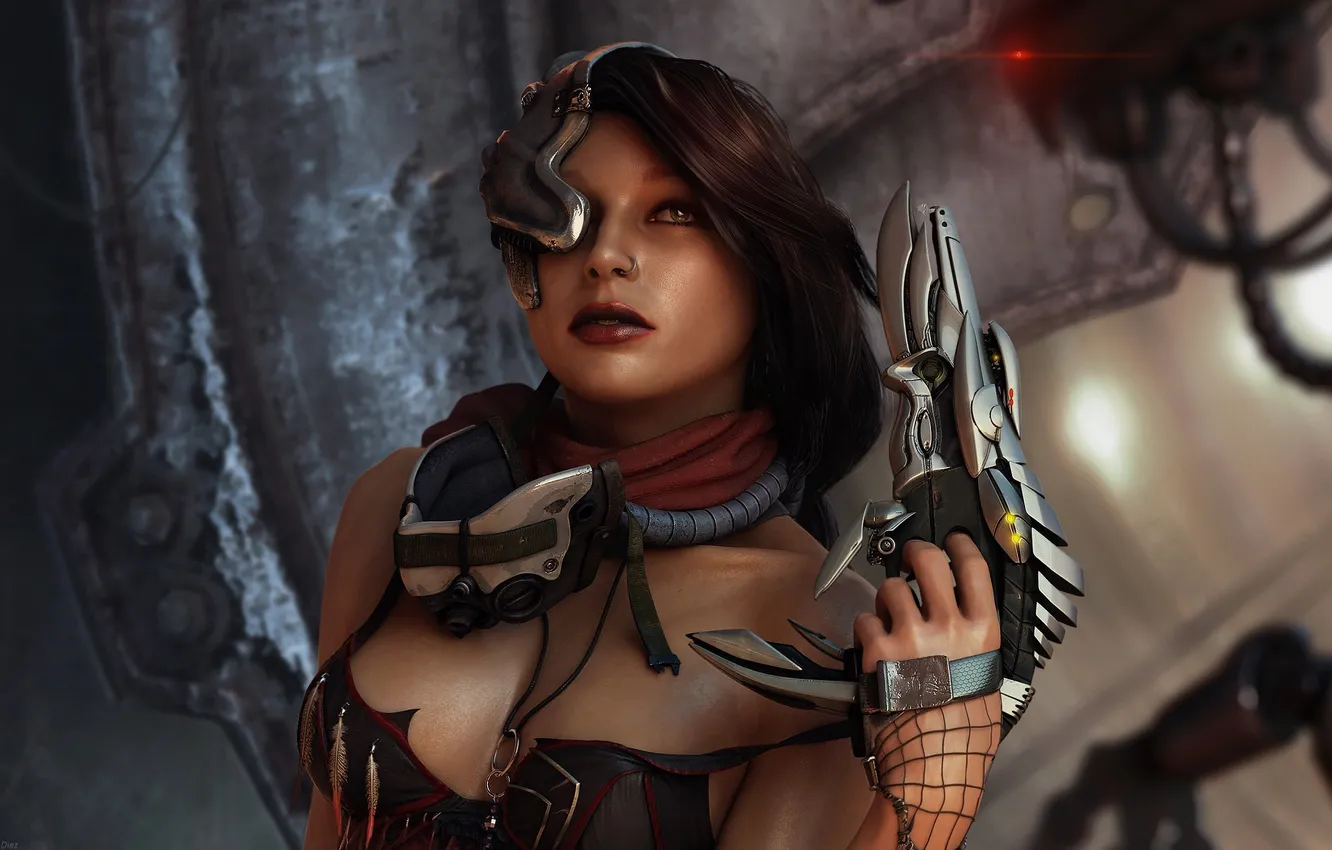 Photo wallpaper girl, warrior, warrior