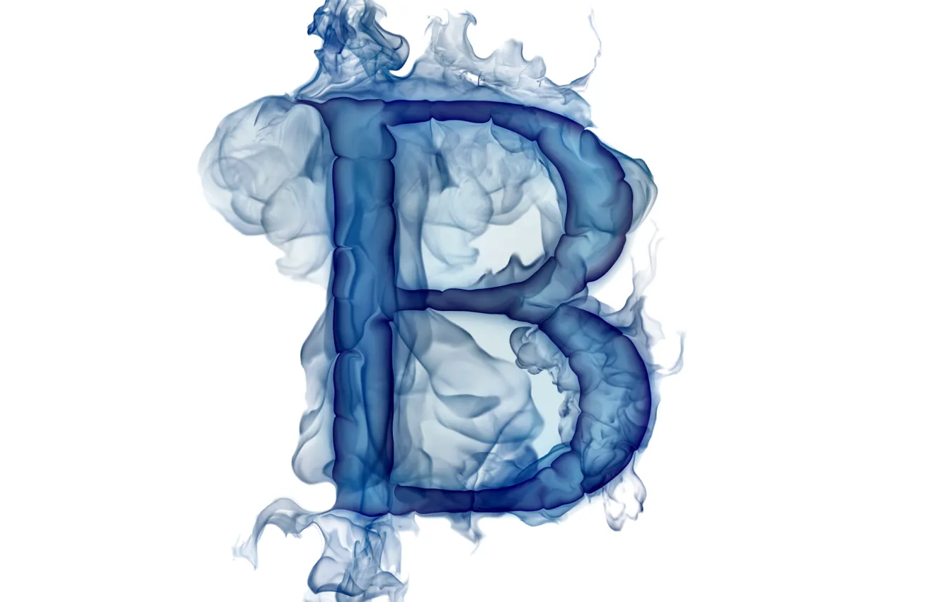 Photo wallpaper letters, smoke, gas, Litera