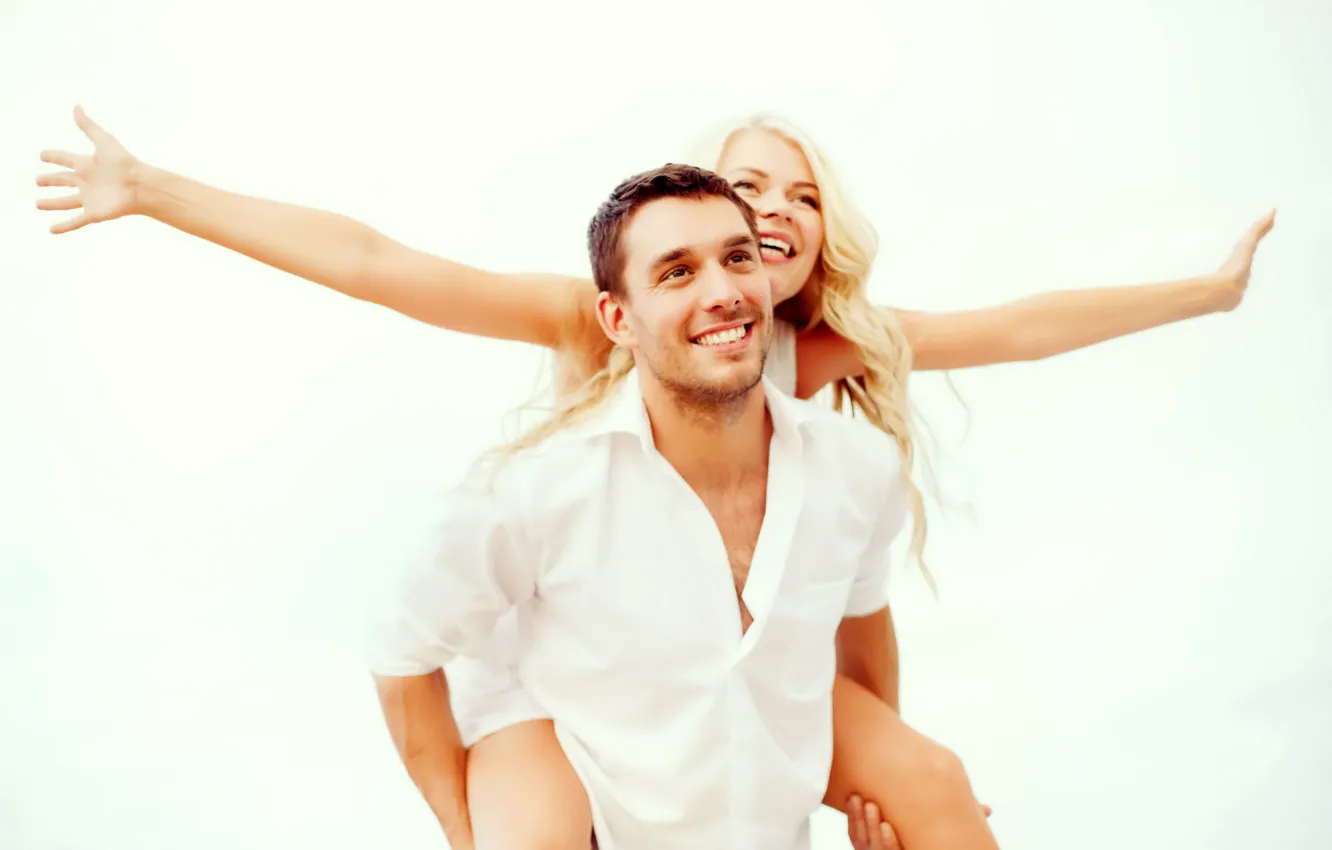 Photo wallpaper love, joy, happiness, pair, couple, romance, Happy