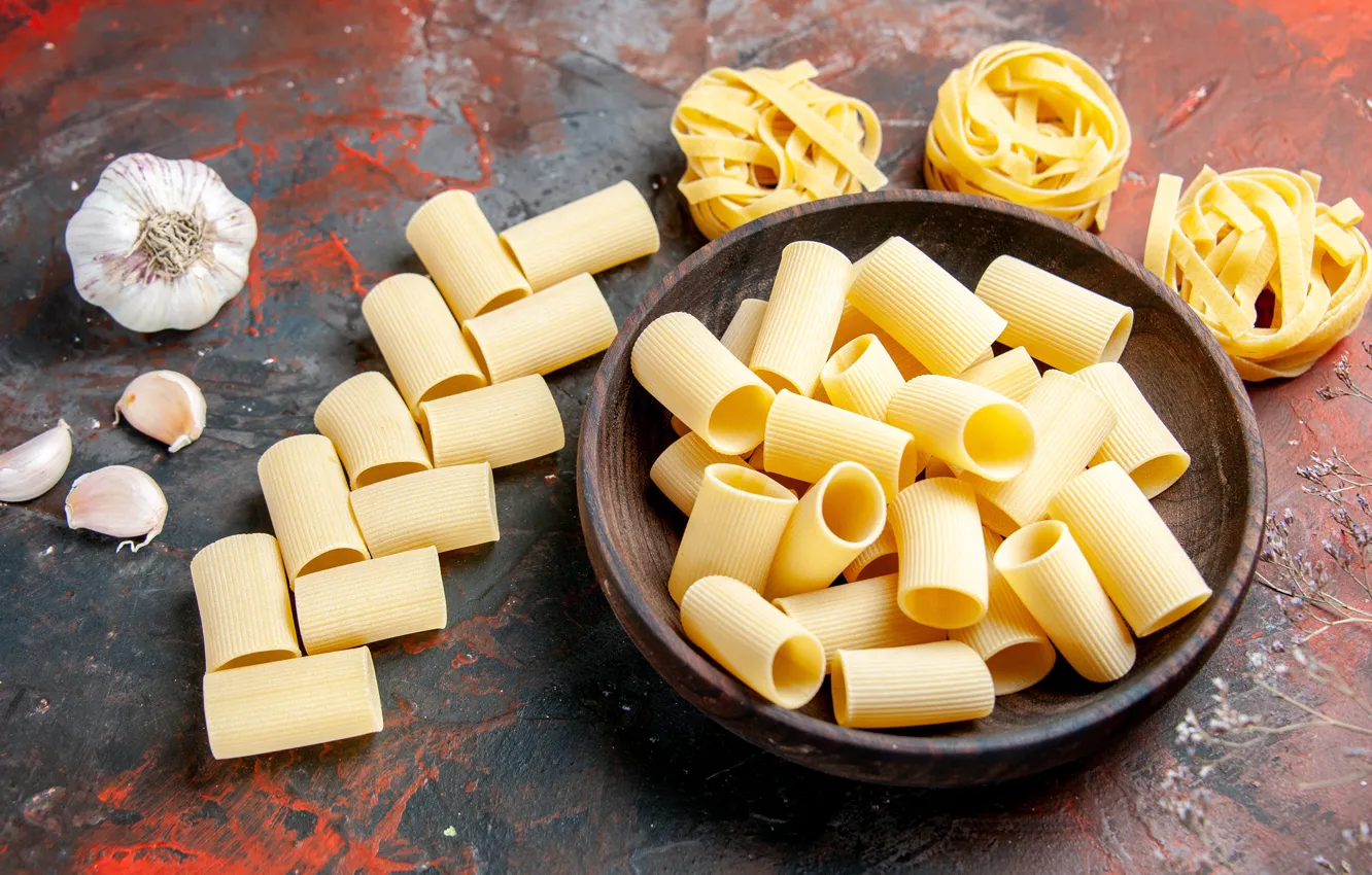 Photo wallpaper socket, bowl, pasta, noodles