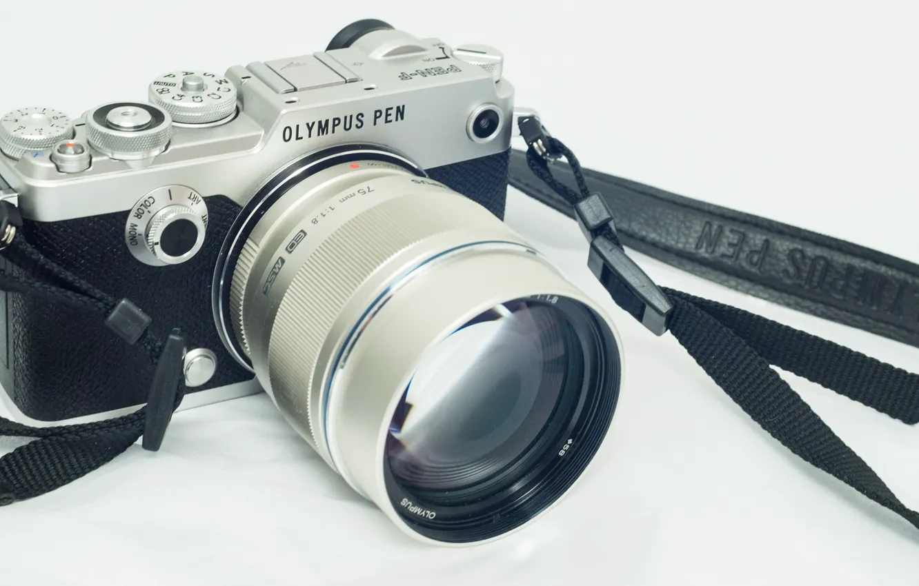 Photo wallpaper camera, pen, Olympus