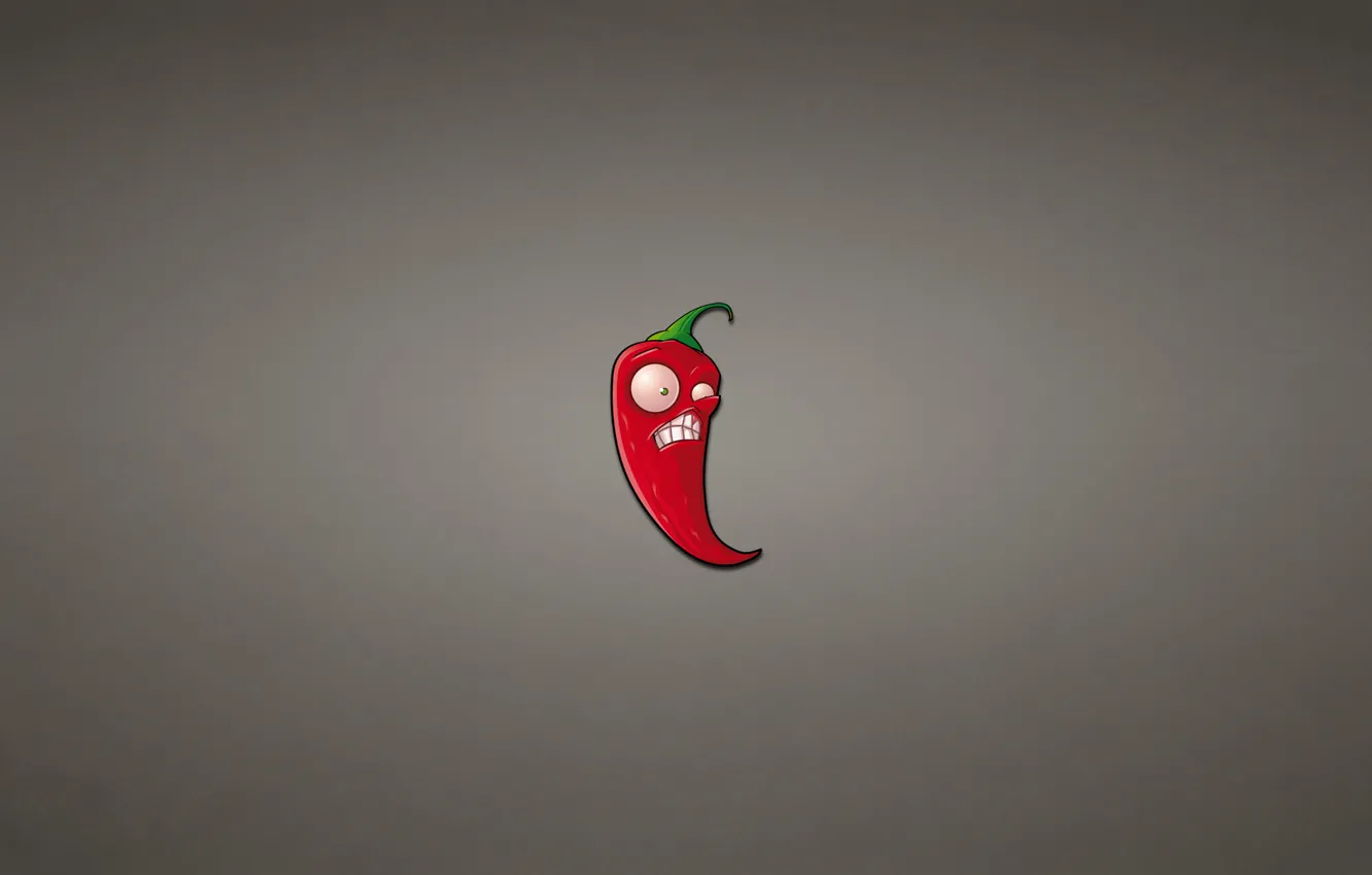 Photo wallpaper red, minimalism, pepper, Chile, pepper, dark background, plants vs zombies